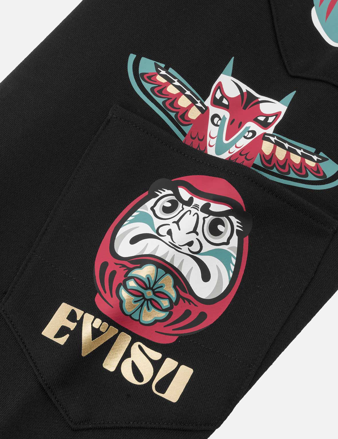 Indian Totem Daruma PrintRegular Fit Sweatpants