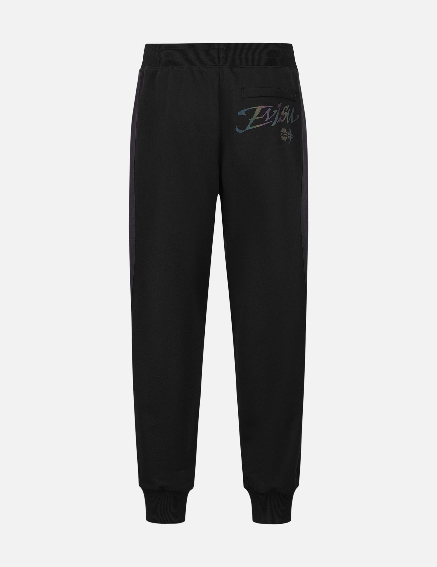 Panel Blocking with Colorful Logo Print Relax Fit Sweatpants