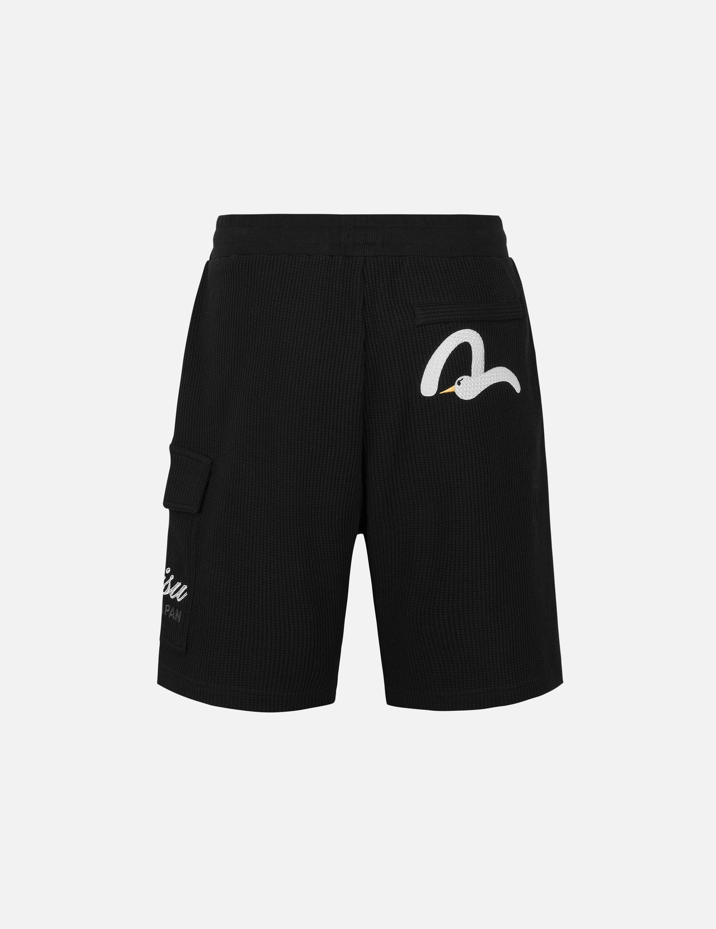 Seagull and Logo Embroidery Fashion Fit Waffle Sweatshorts
