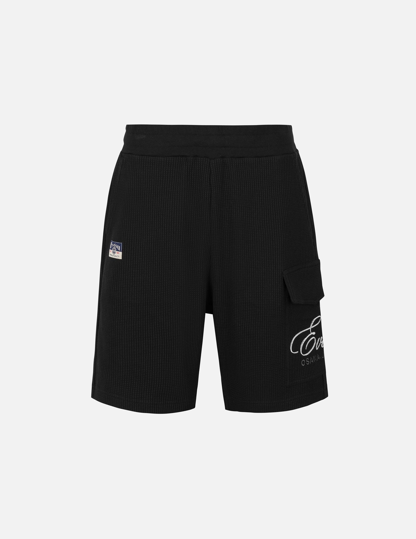 Seagull and Logo Embroidery Fashion Fit Waffle Sweatshorts