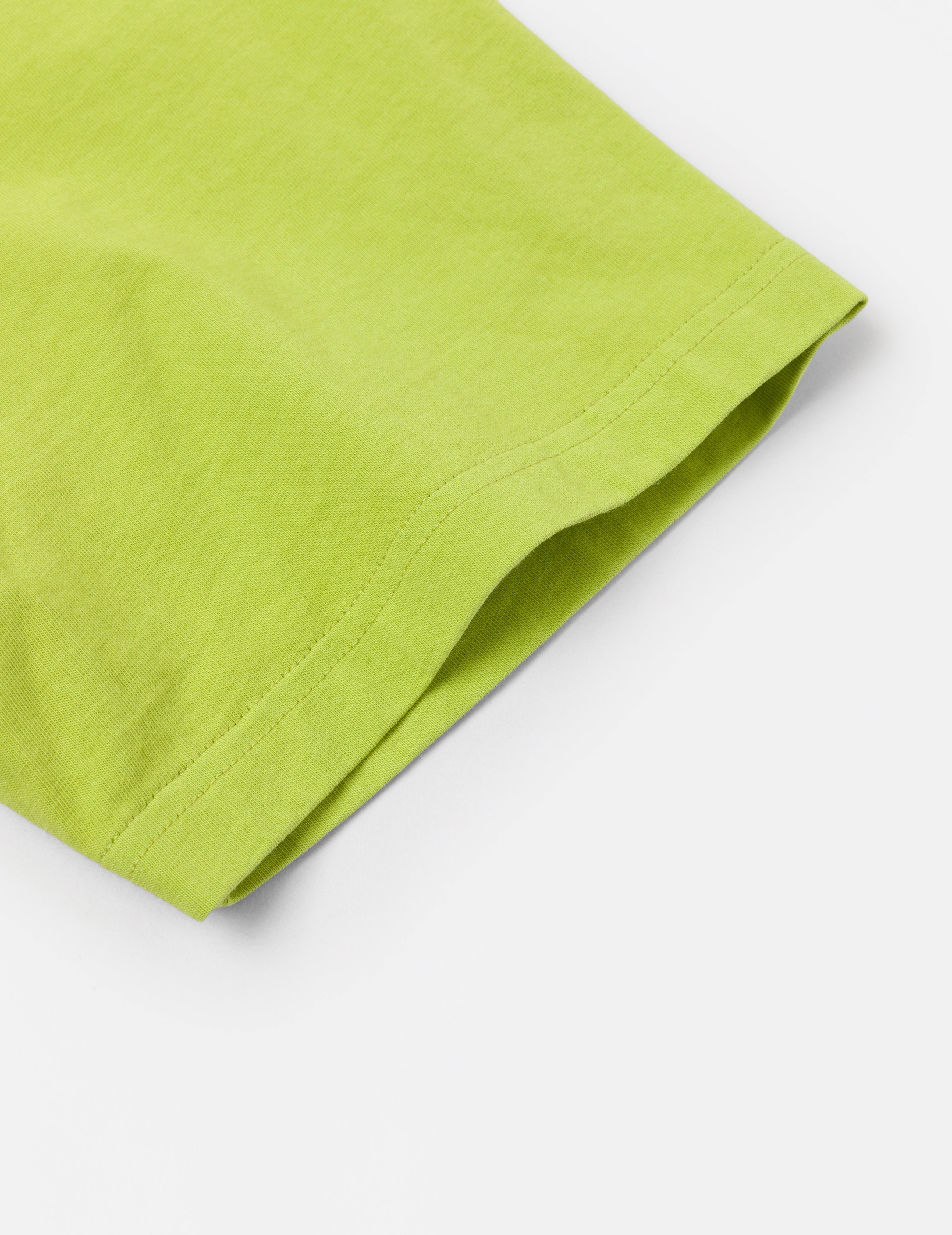 海鷗刺繡縫線口袋寬版休閒T恤