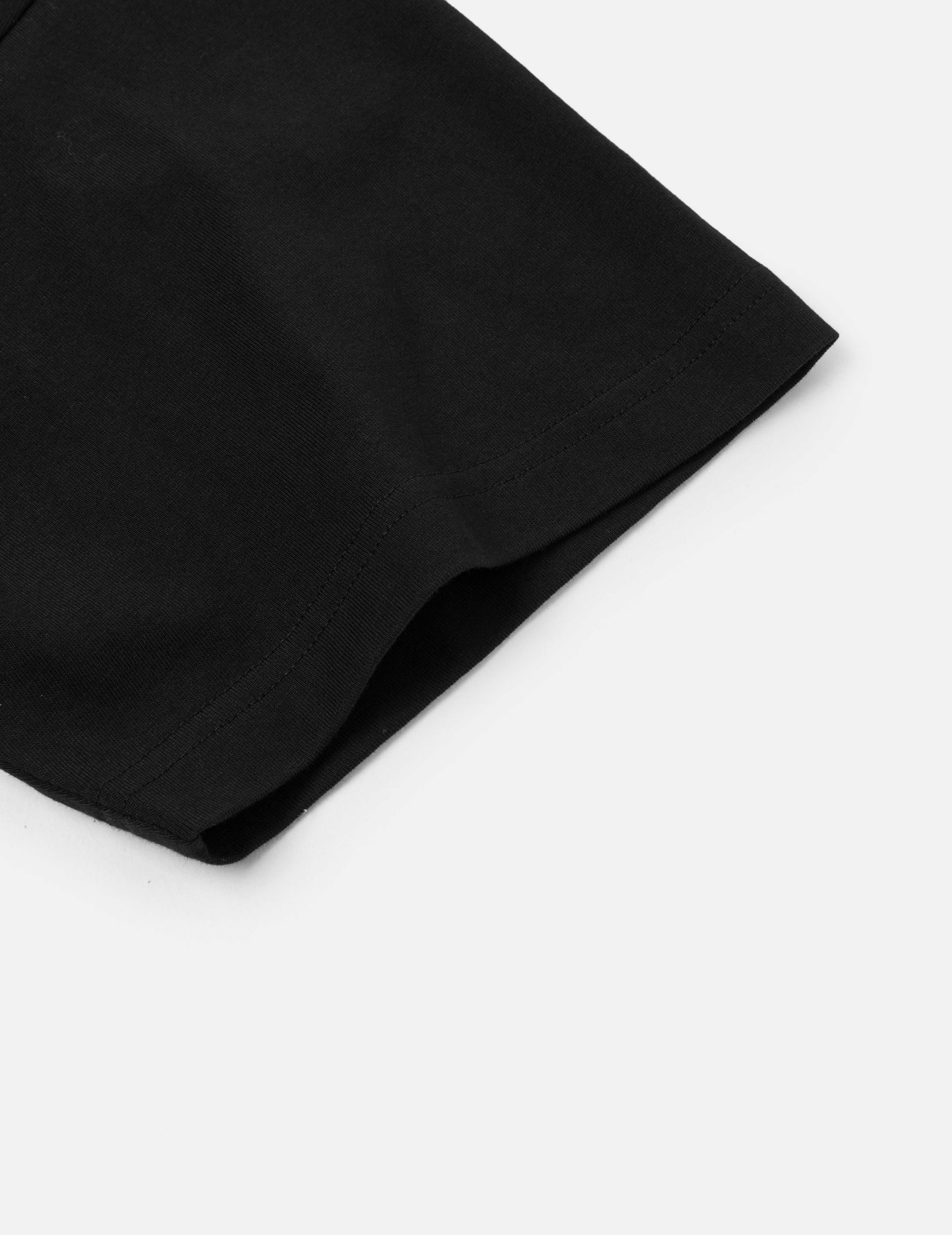 海鷗刺繡縫線口袋寬版休閒T恤