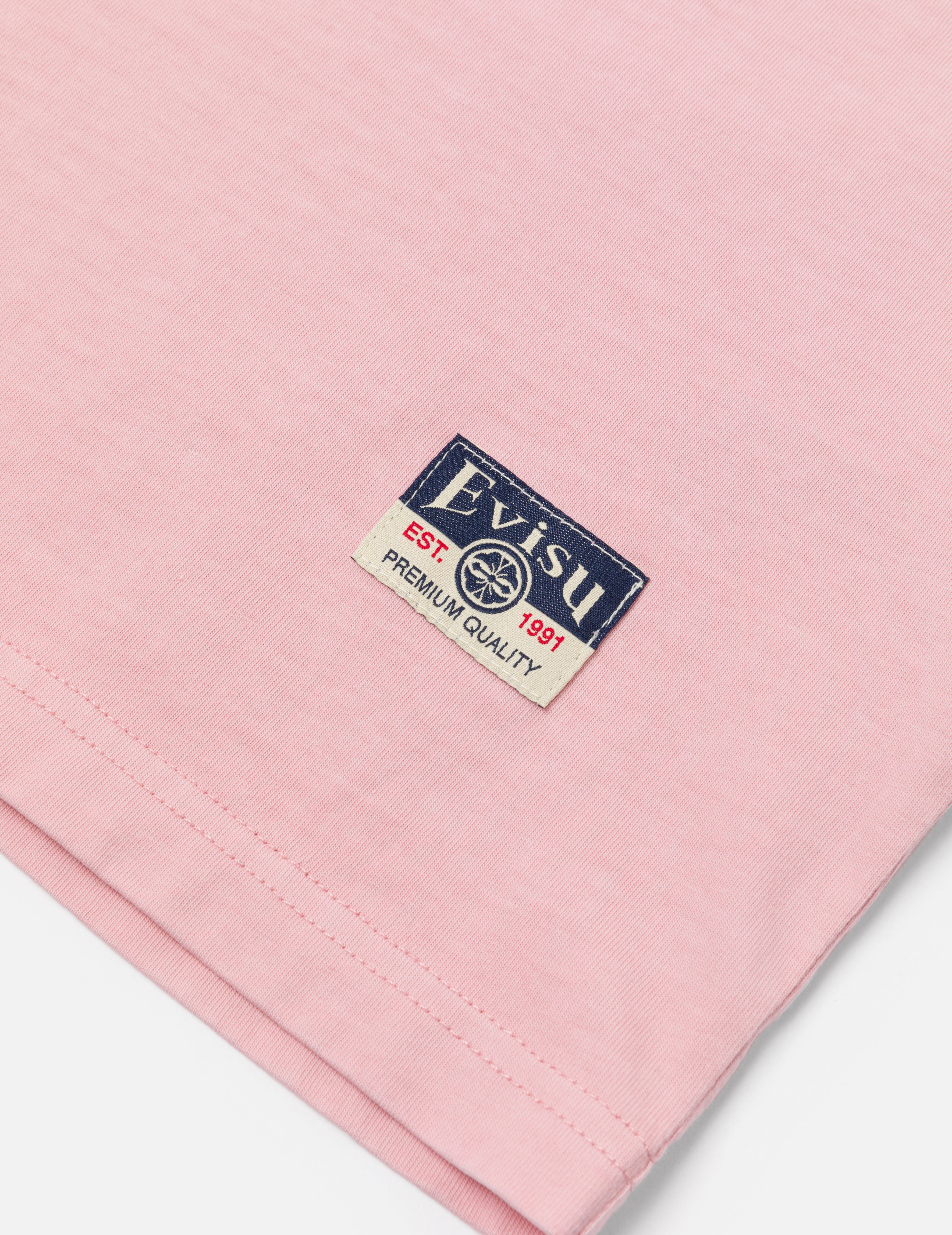 海鷗刺繡縫線口袋寬版休閒T恤