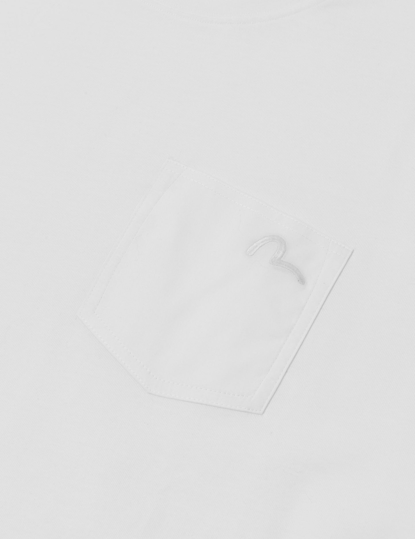 海鷗刺繡縫線口袋寬版休閒T恤