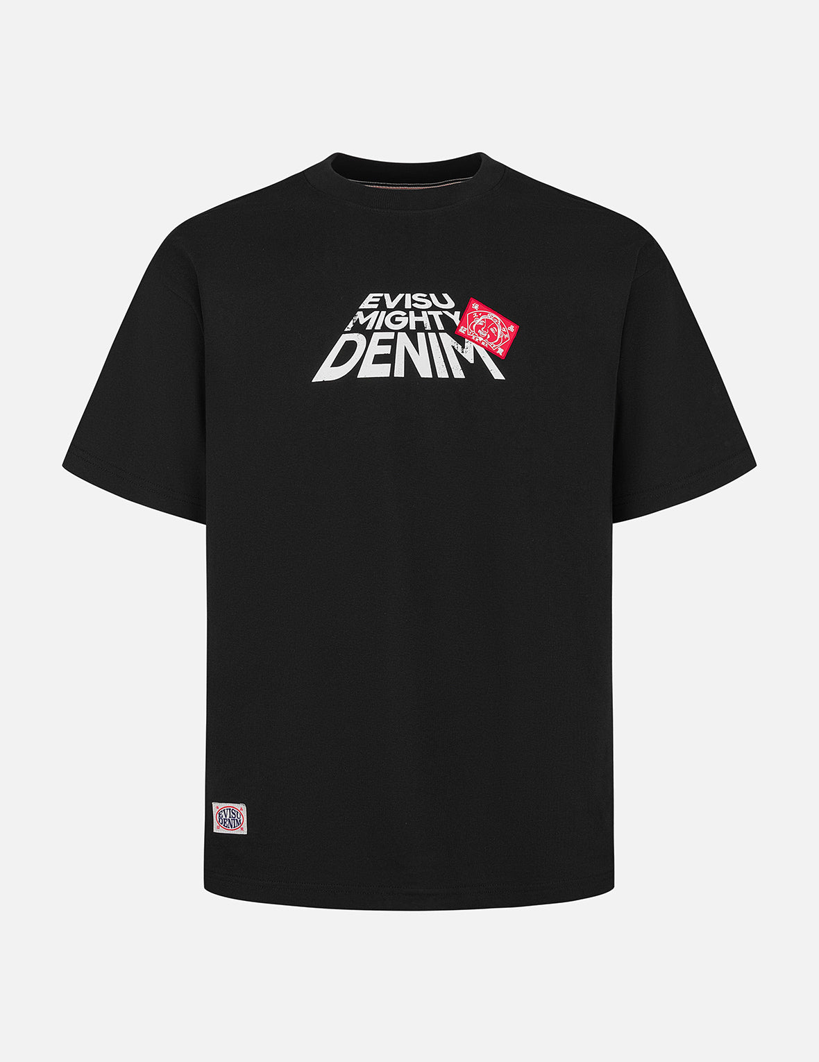 海鷗與標語印花寬版休閒T恤