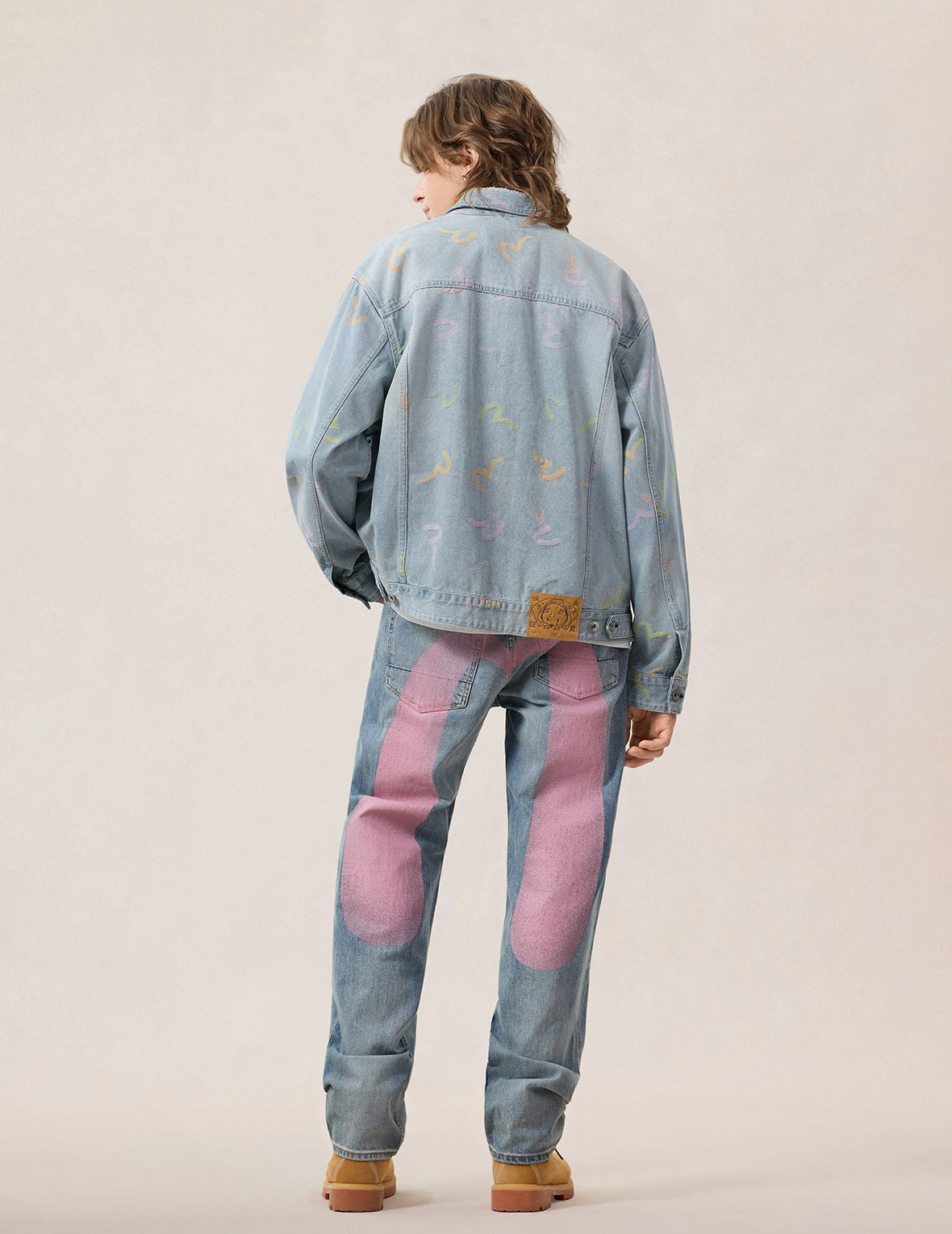 All-over Seagull Jacquard Denim Jacket