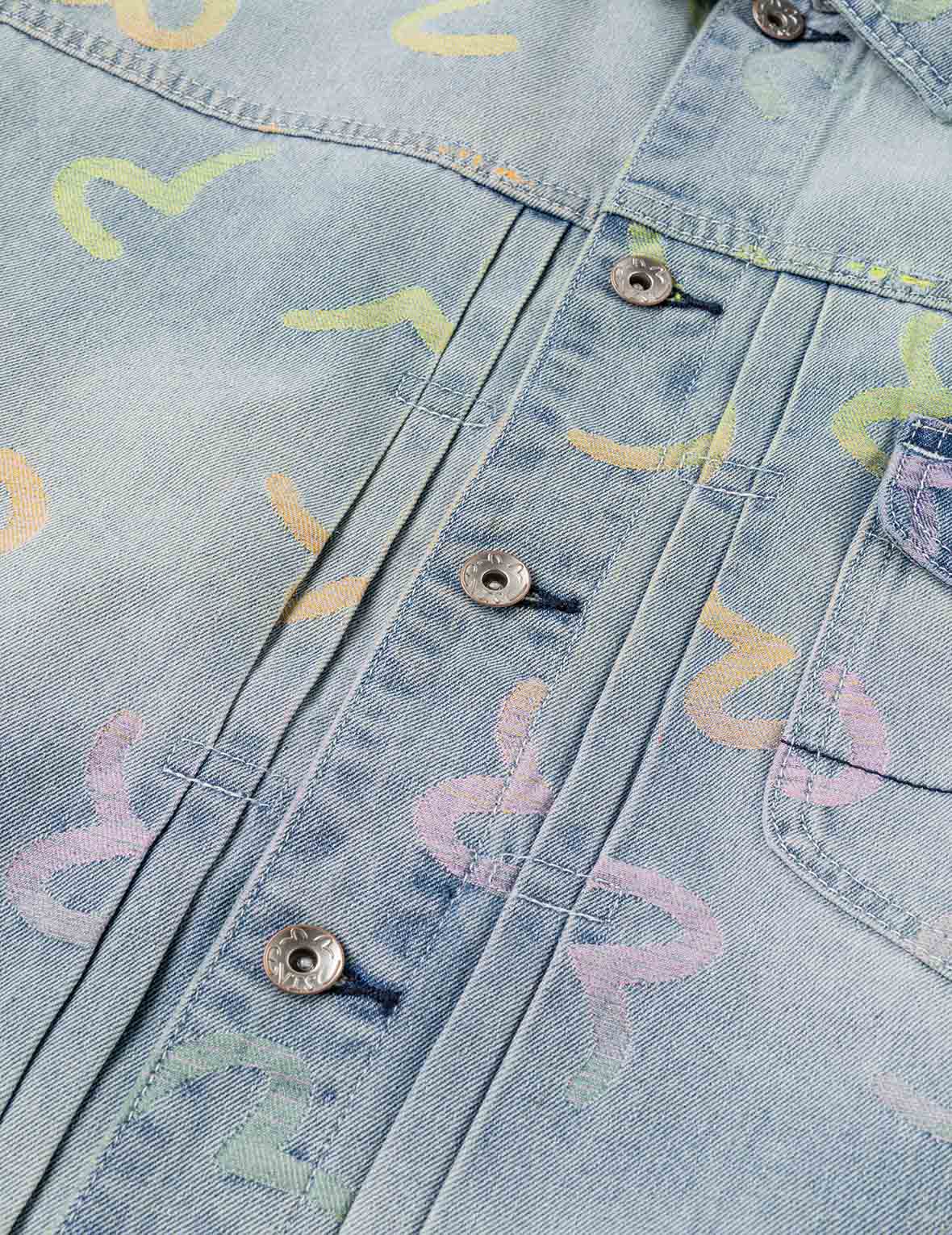 All-over Seagull Jacquard Denim Jacket