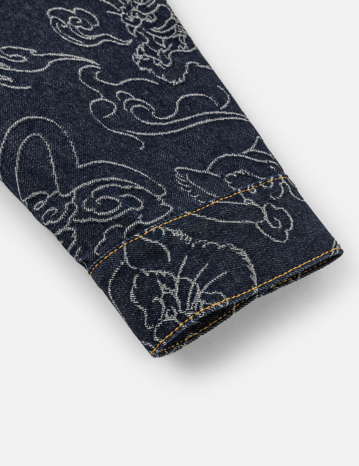 Allover Leopard Jacquard Denim Jacket