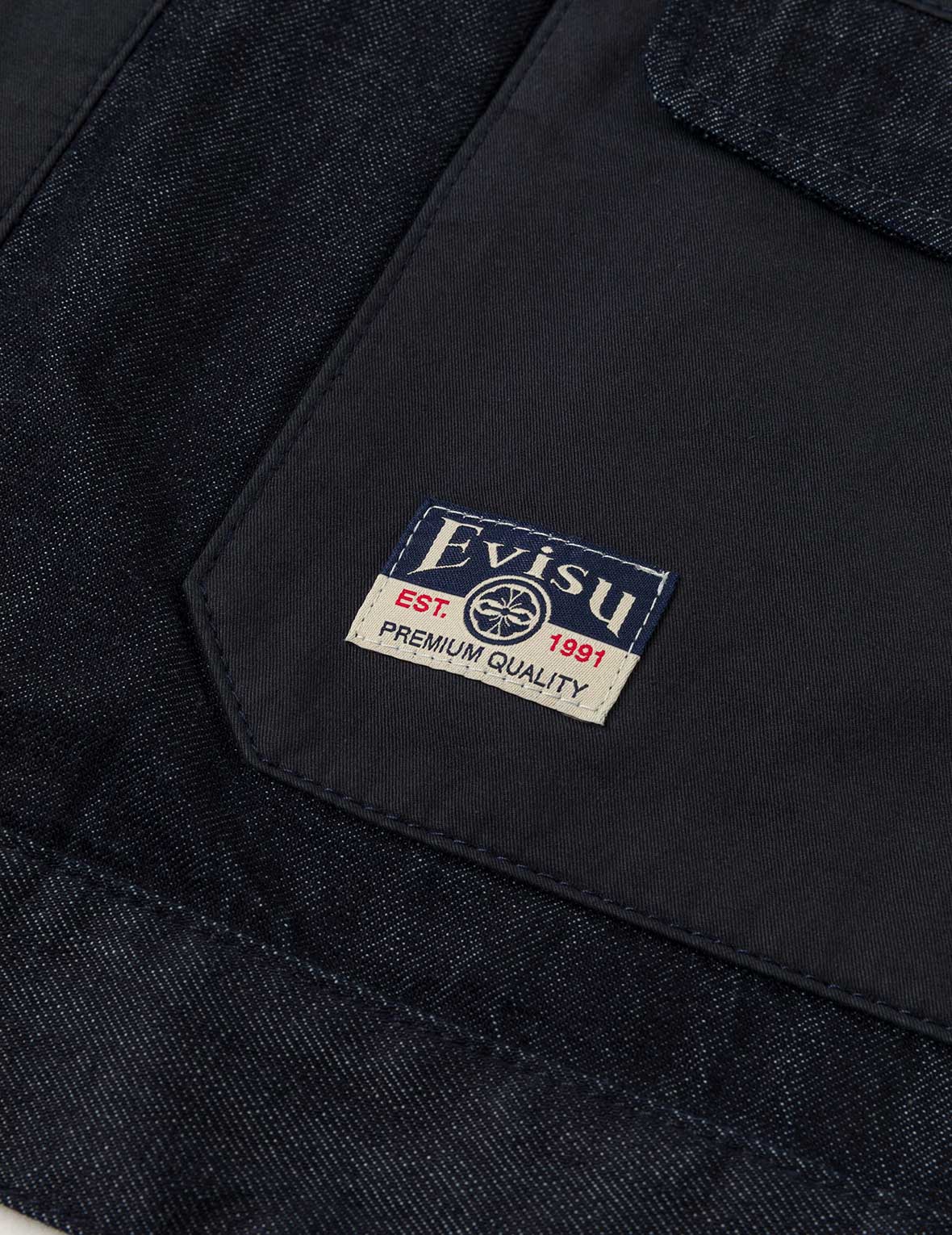 Fabric Blocking Denim Jacket
