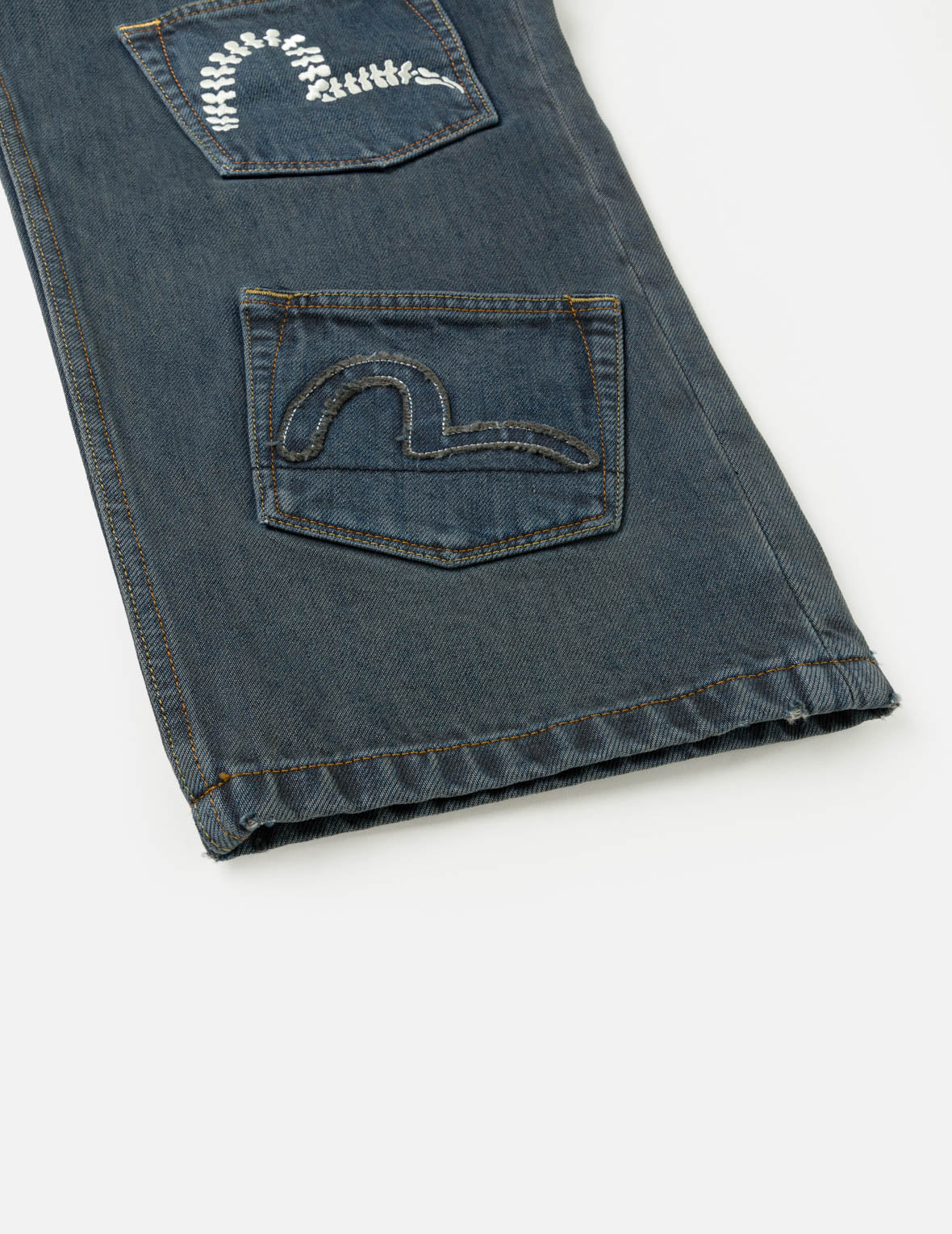 Skull Multi-Pocket Denim Jeans