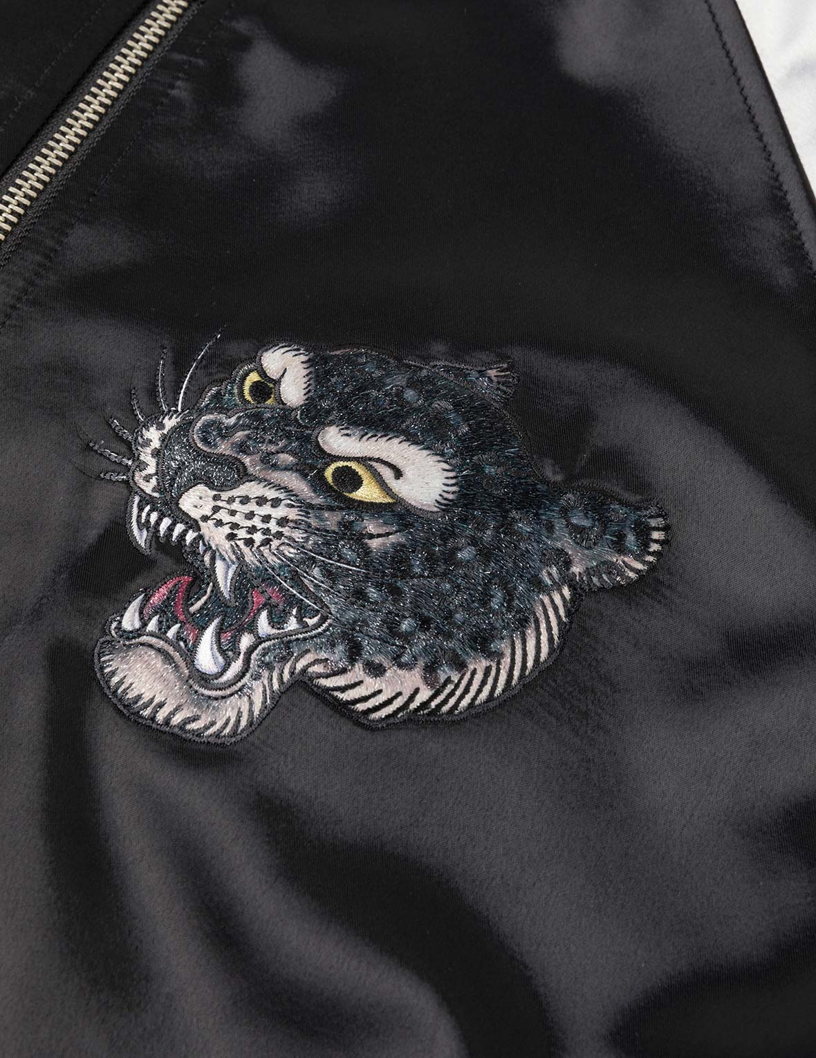 Duo Leopard Embroidery Souvenir Jacket