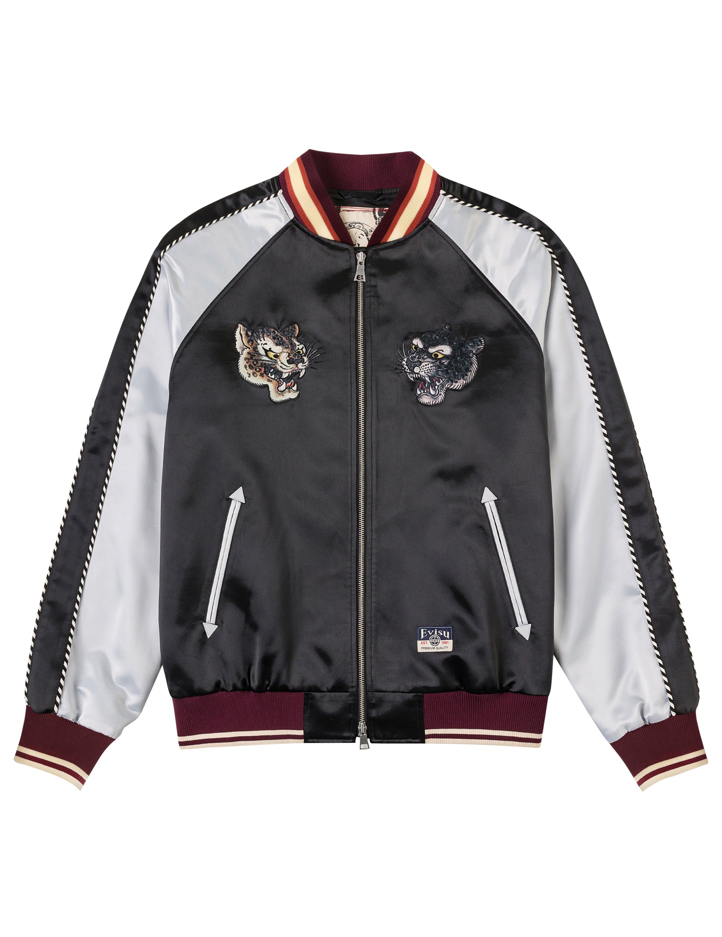 Duo Leopard Embroidery Souvenir Jacket