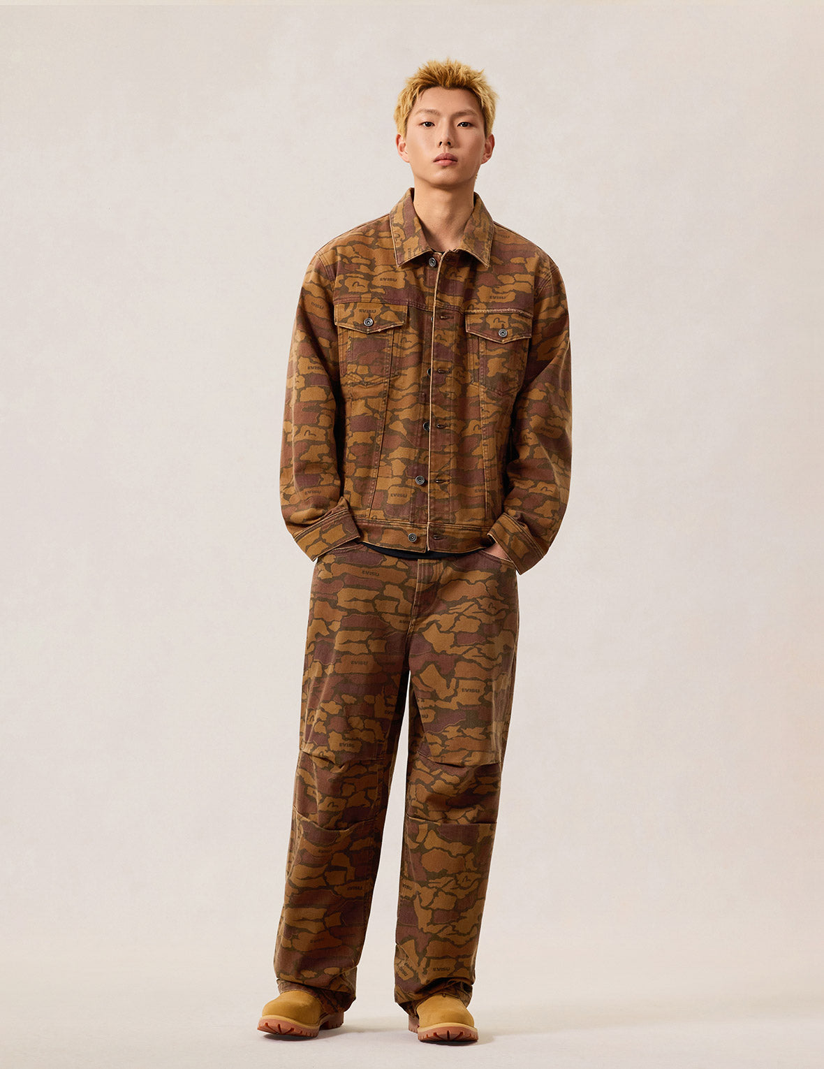 All-over Ishigaki Camouflage Denim Jacket