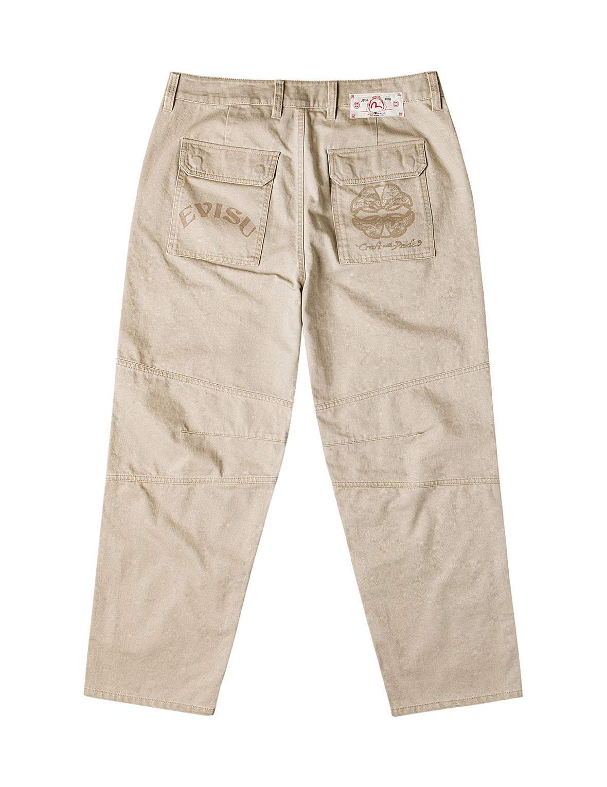 Back Flap Pockets Relax Fit Pants