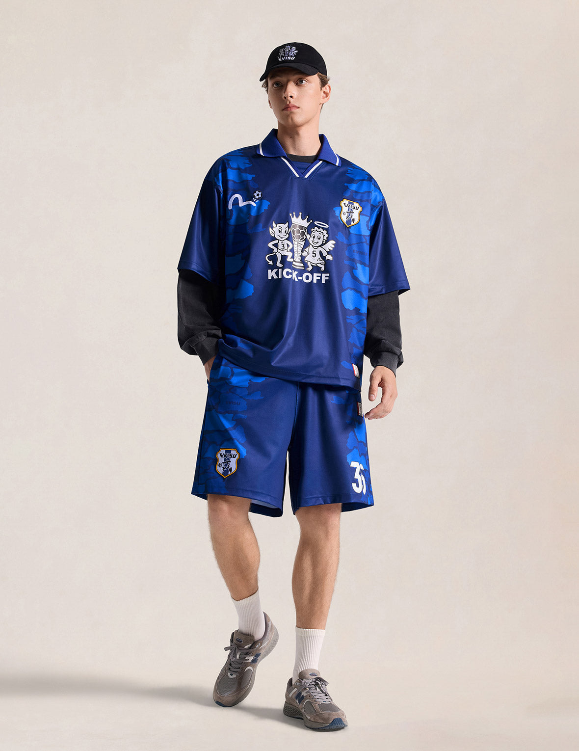 Ishigaki Camo Print Football Shorts