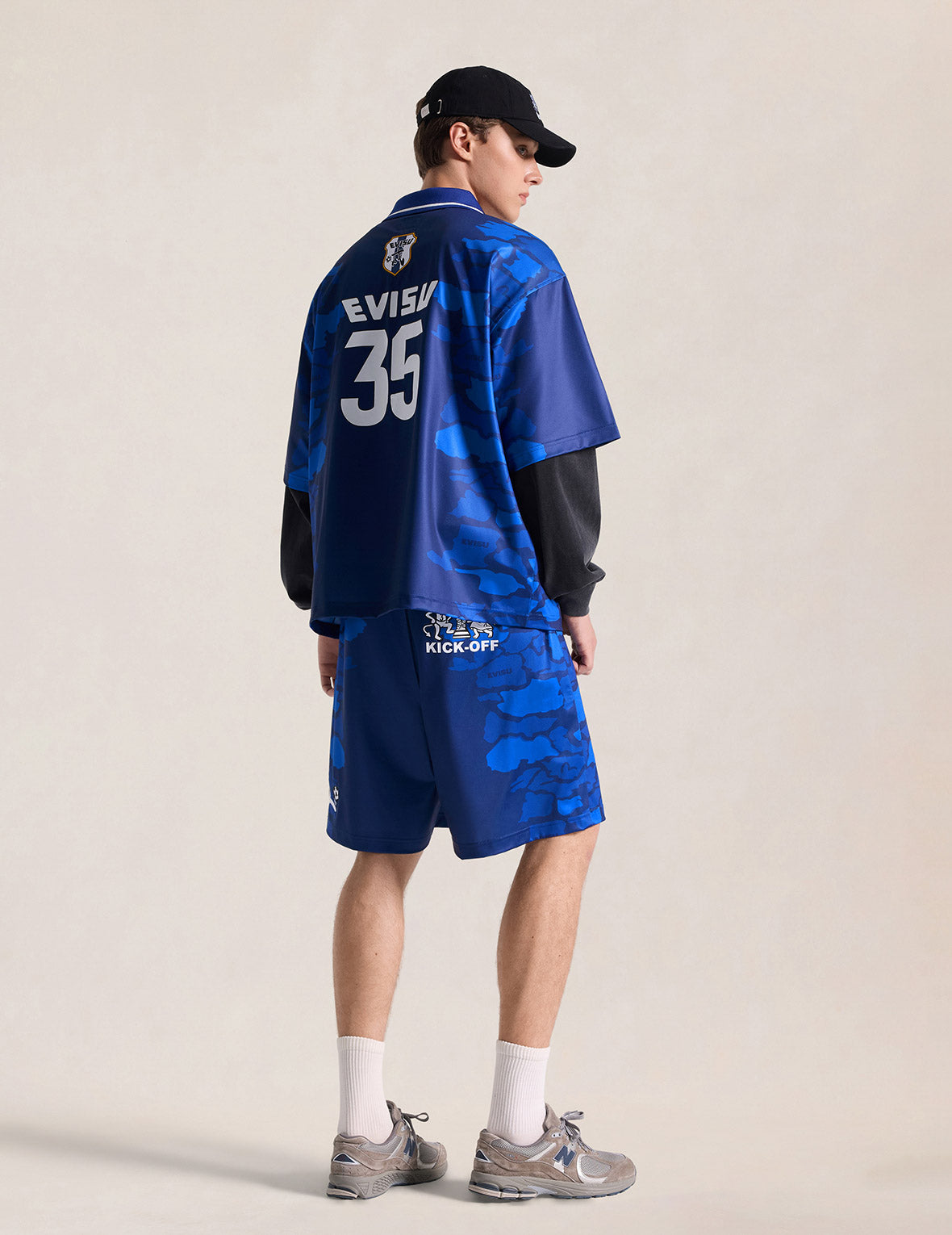 Ishigaki Camo Print Football Shorts