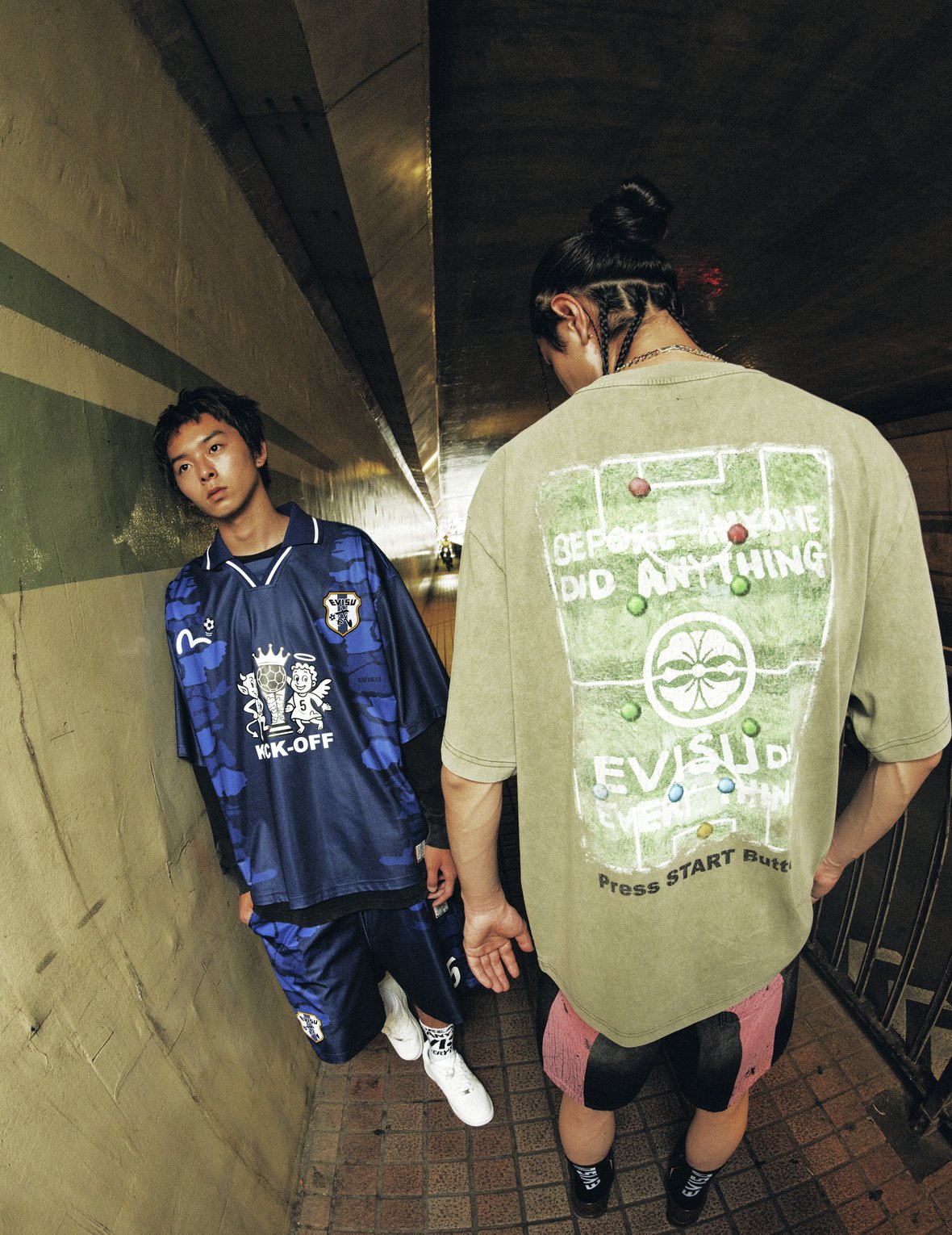 Ishigaki Camo Print Football Shorts