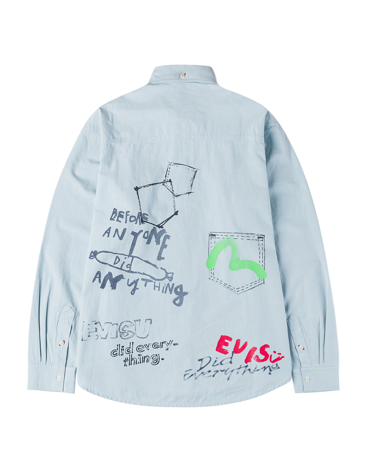 Hand-Drawn Print Long-Sleeve Shirt