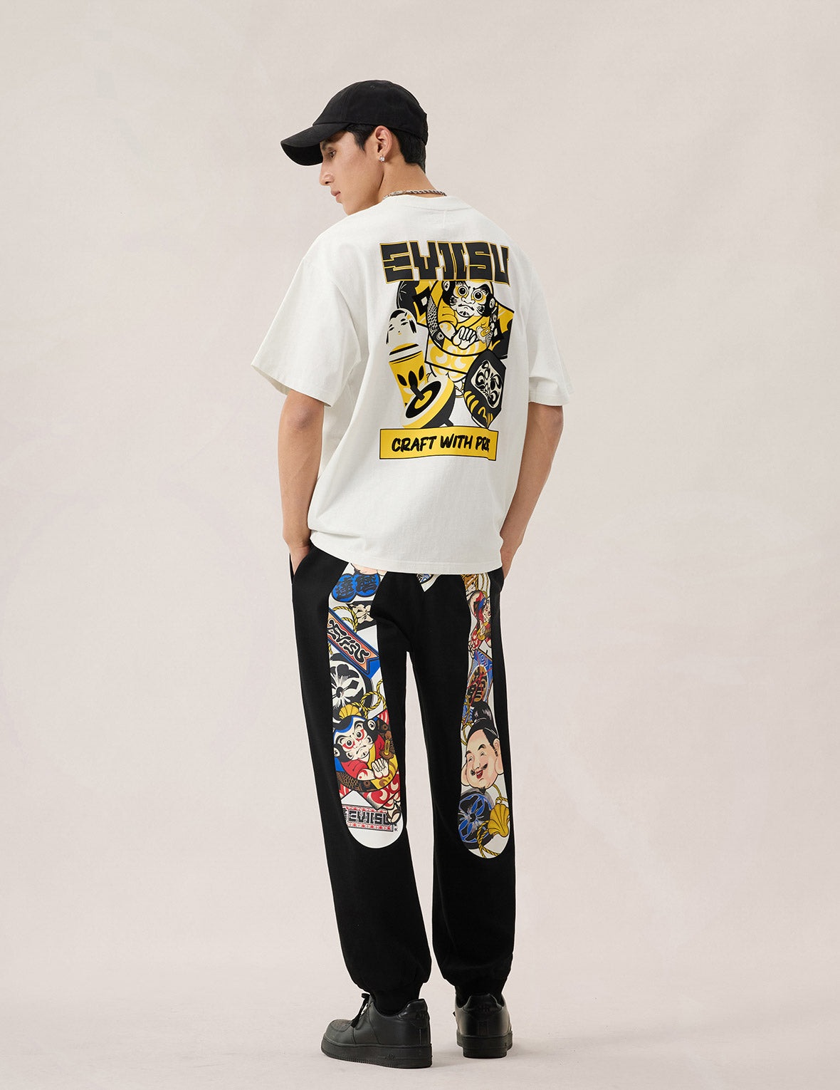 Japanese Kite Daicock Printed Sweatpants