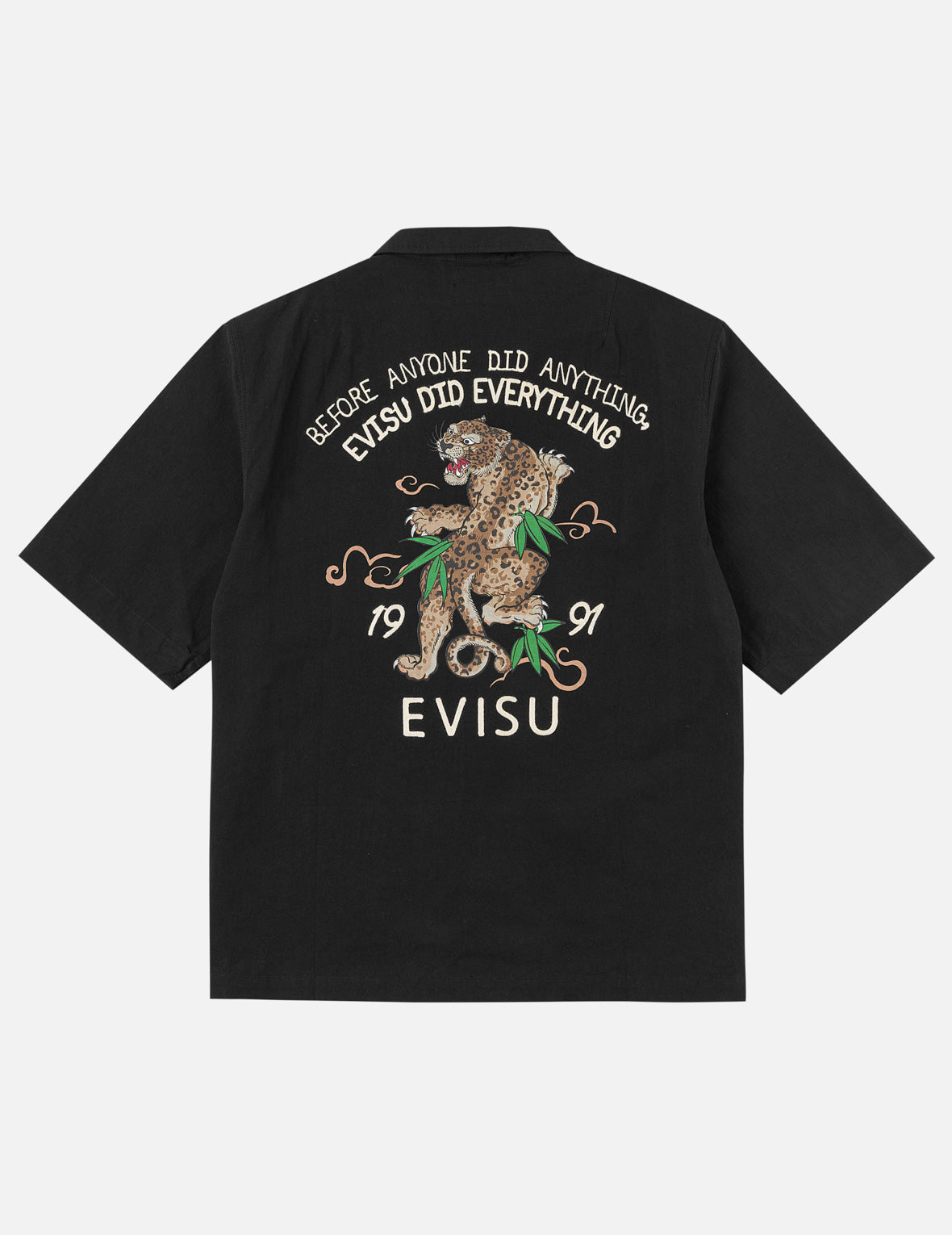 Leopard Print Logo Embroidery Shirt