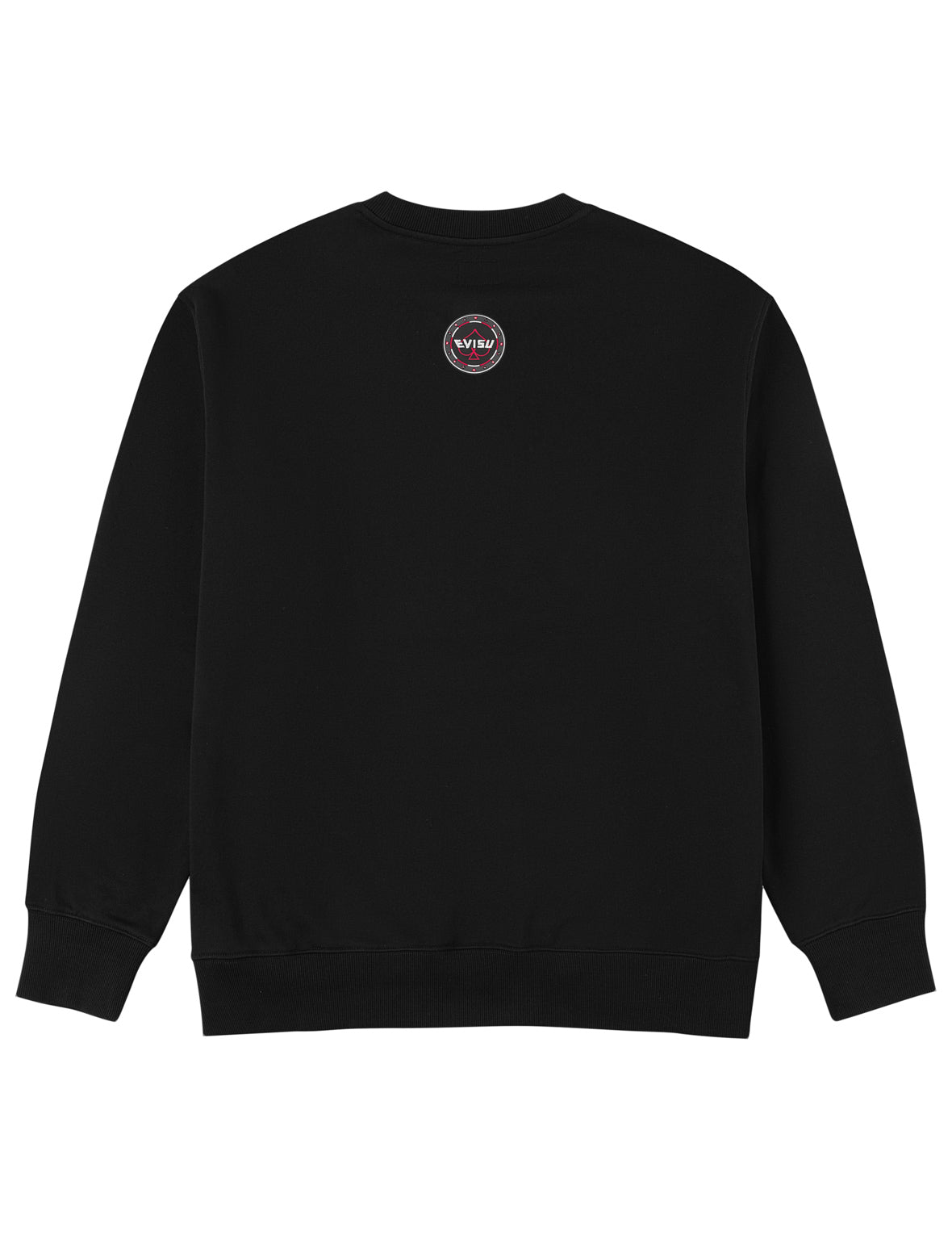 Poker Lucky Dice Embroidery Sweatshirt - Black
