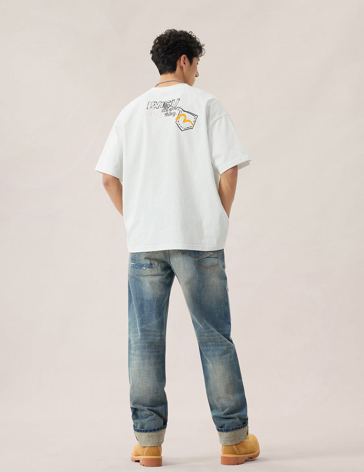 Hand-Drawn Multi-Pocket T-shirt