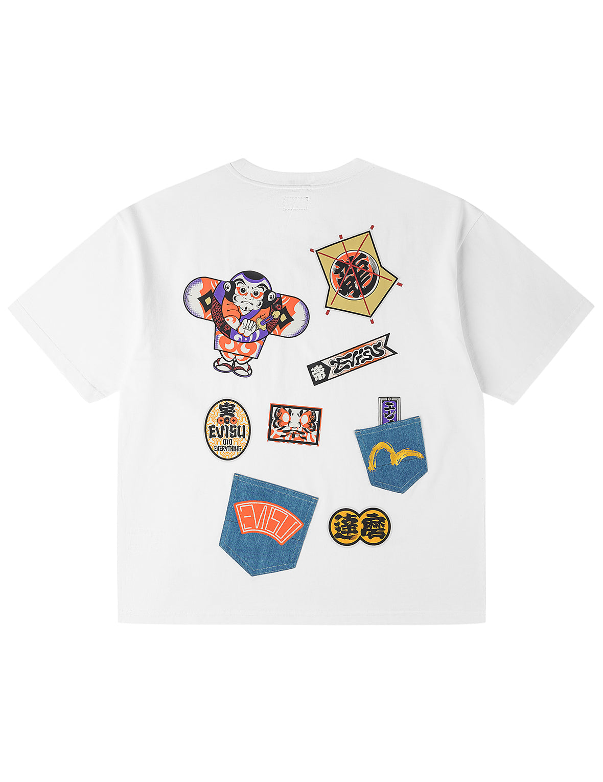 Japanese Kite Denim Patch Pocket T-shirt