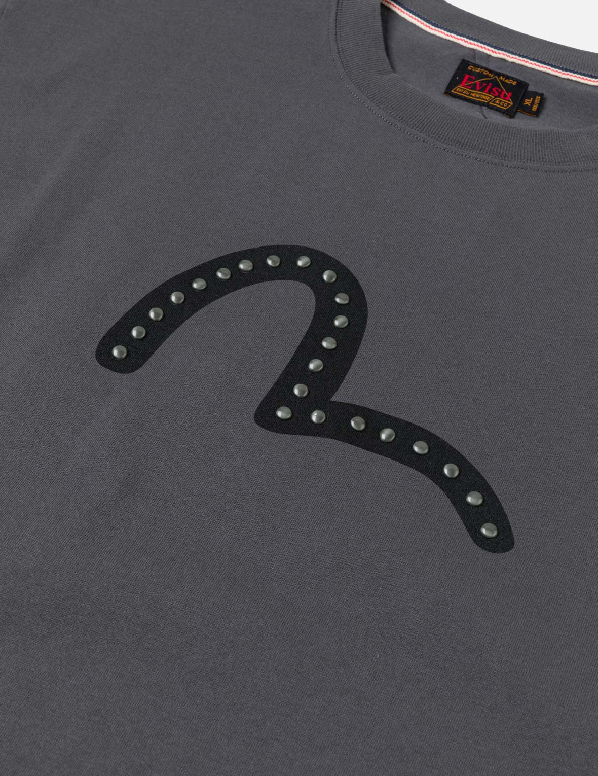 海鷗印花金屬鉚釘短袖T恤