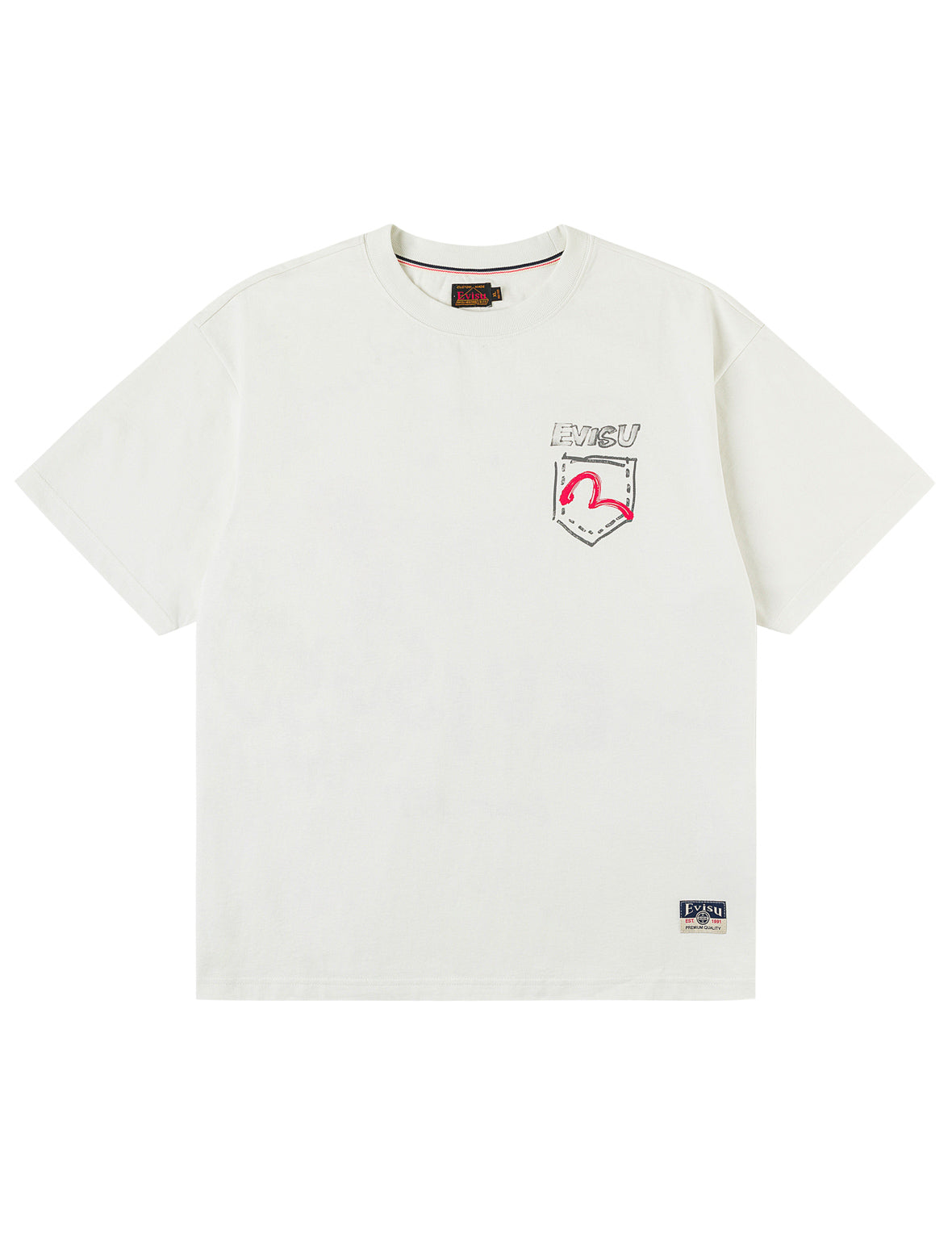 Hand-Drawn Fortune Cat T-shirt