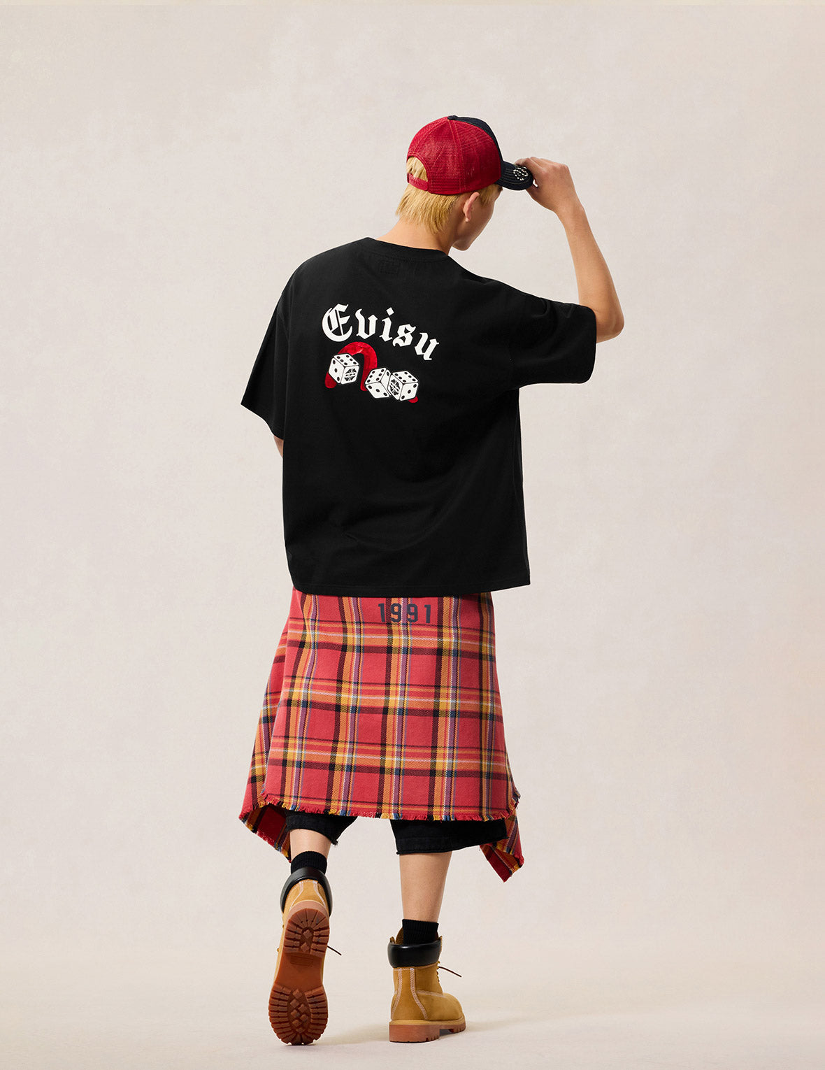 Poker Lucky Dice and Flocked Seagull T-shirt - Black