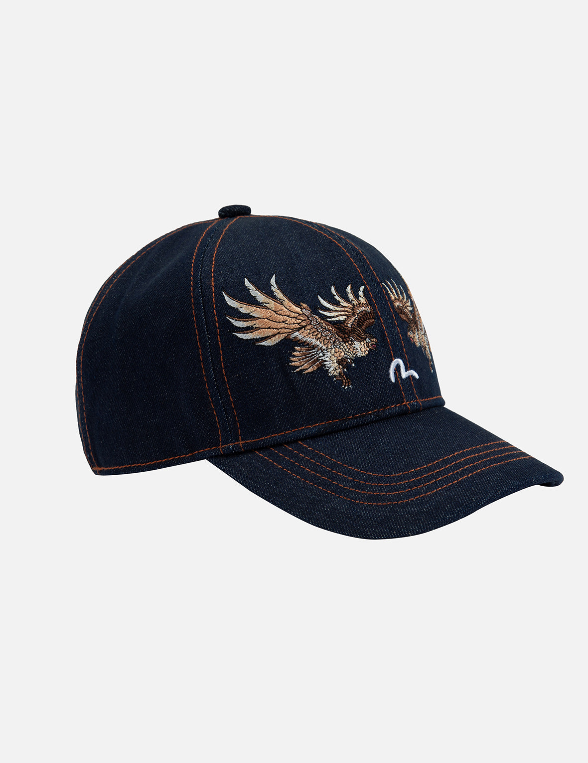 Eagle and Seagull Embroidery Denim Cap