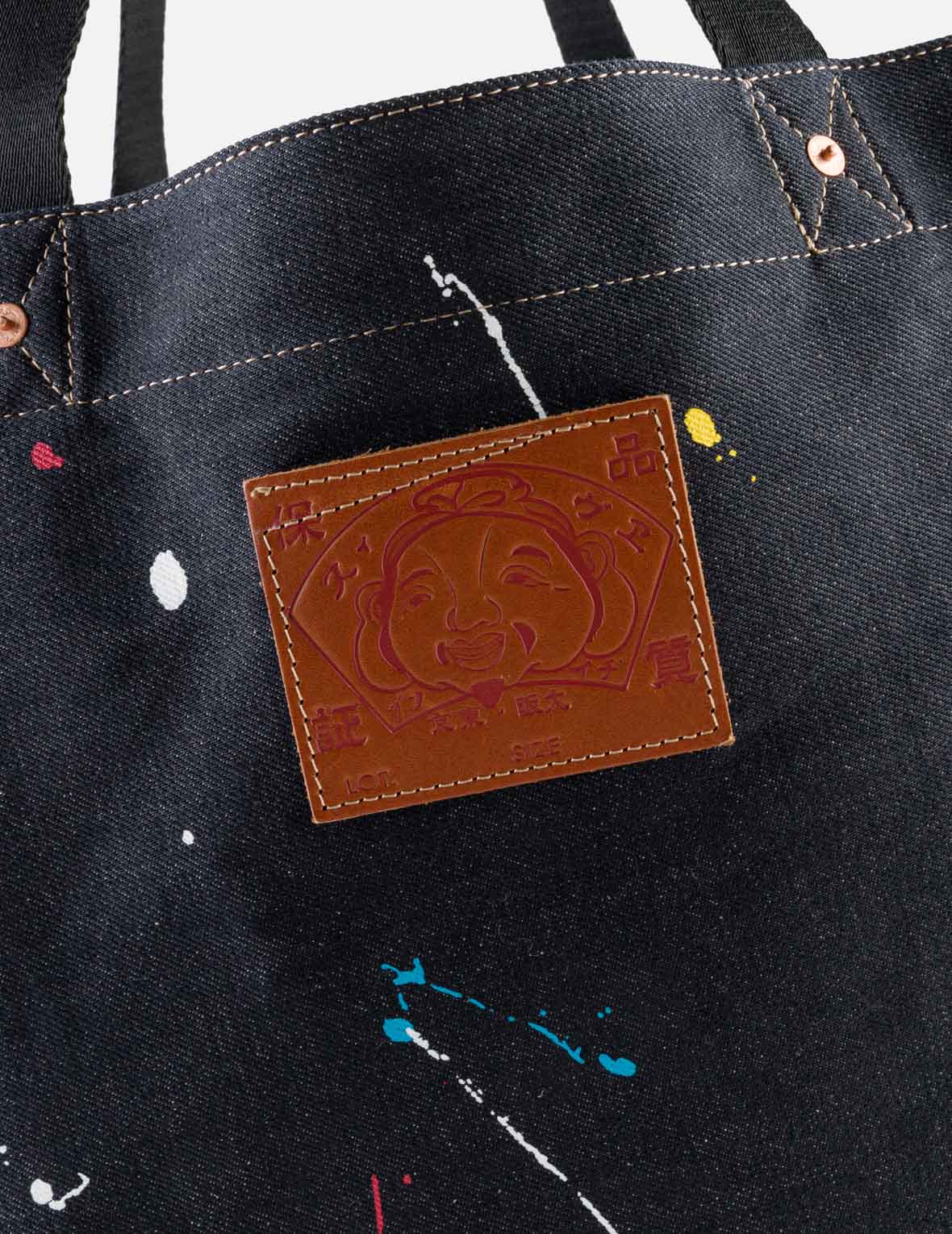 Seagull Splash Denim Tote Bag