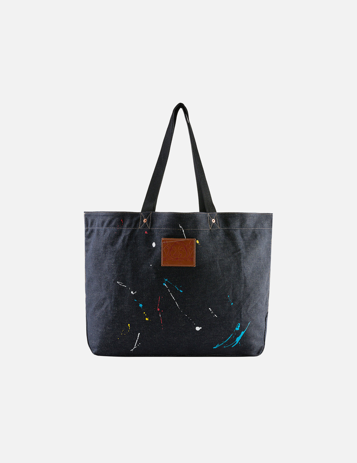 Seagull Splash Denim Tote Bag