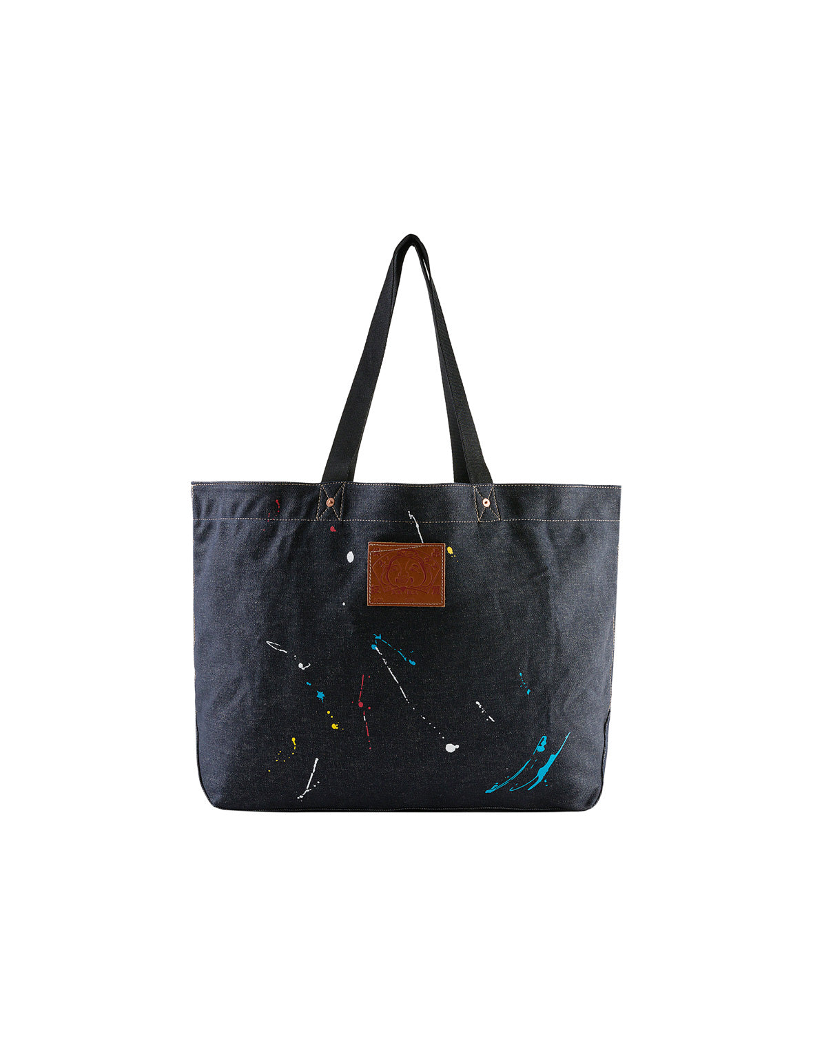 Seagull Splash Denim Tote Bag