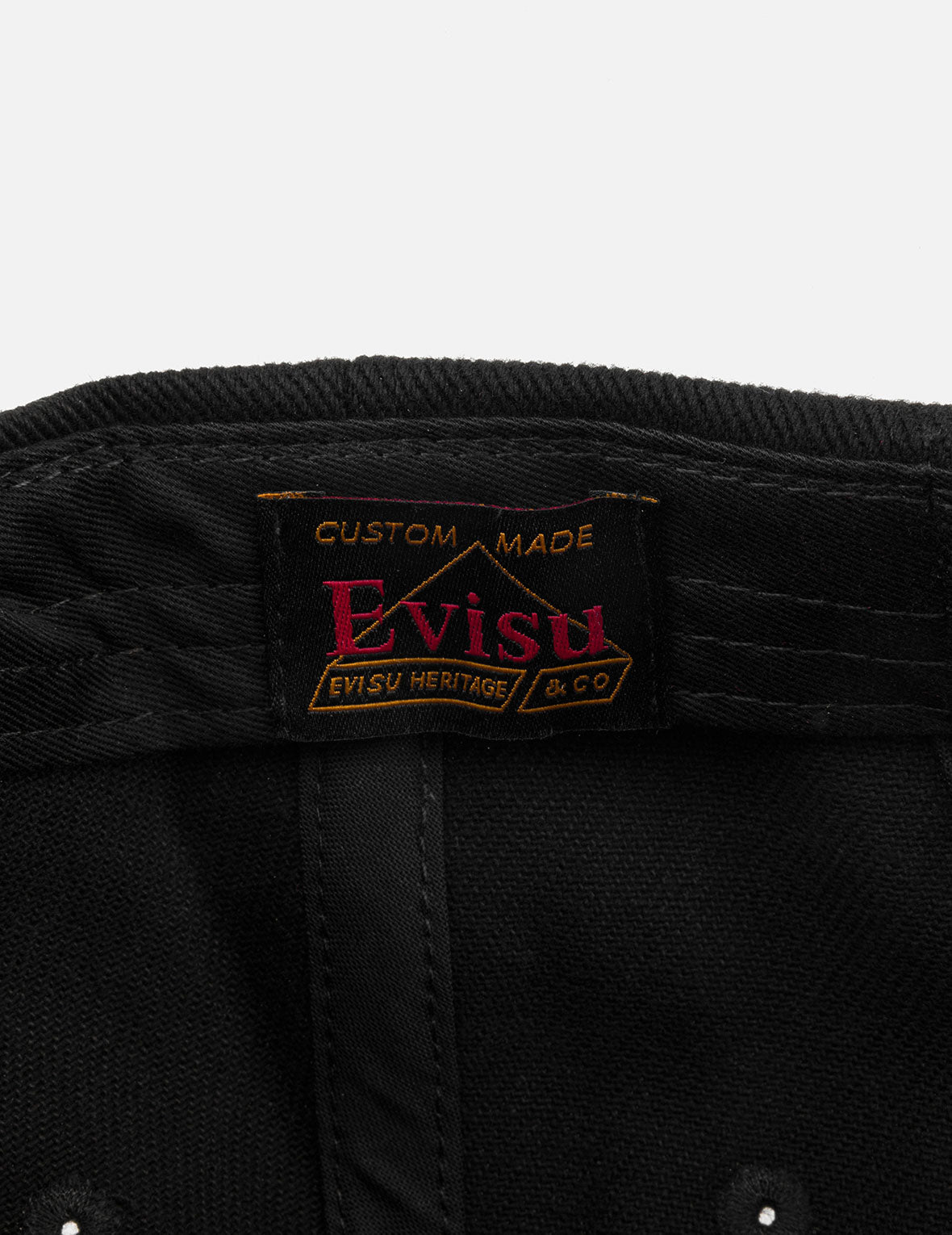 Evisu Logo Embroidery Cap - Black