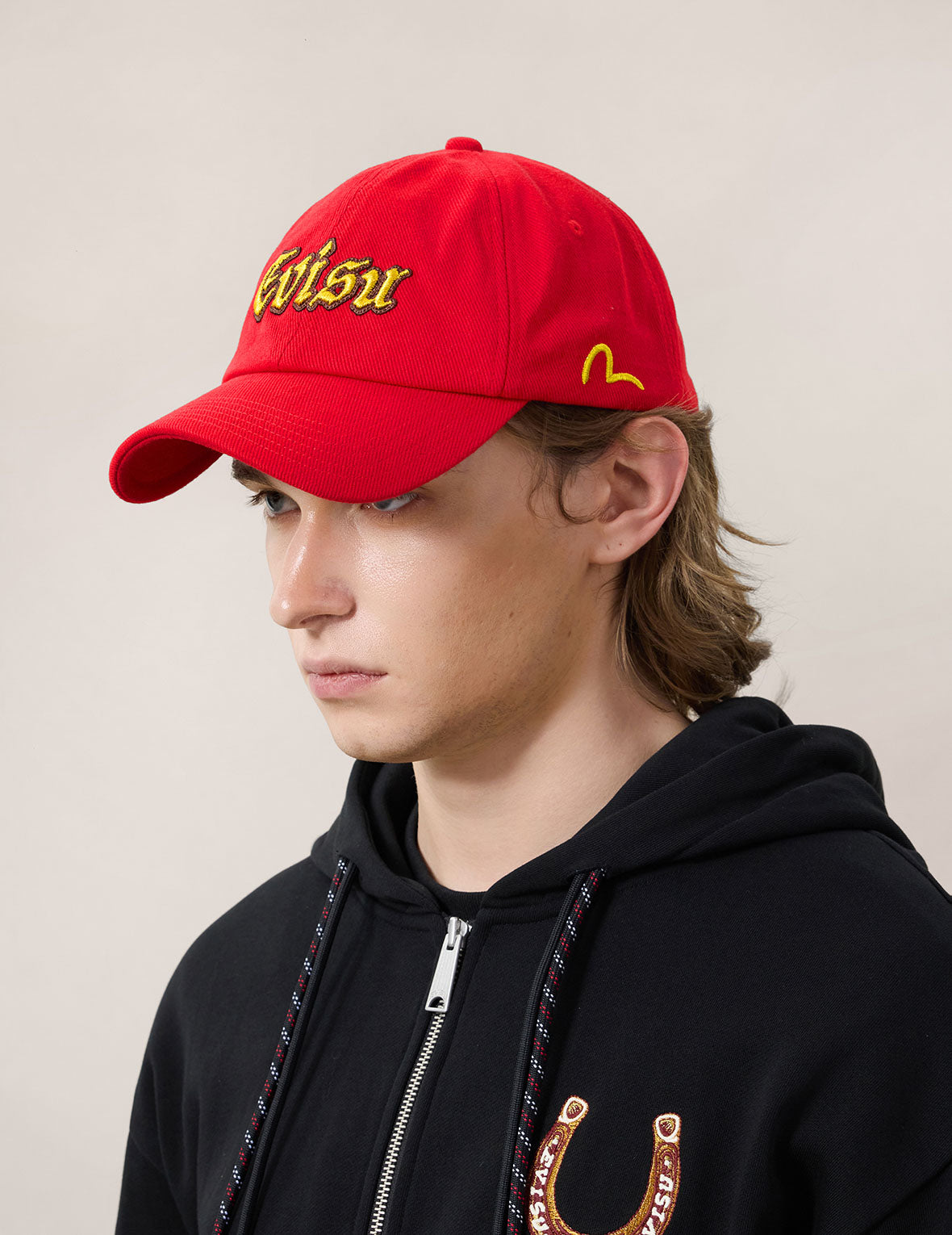 Evisu Logo Embroidery Cap - Red
