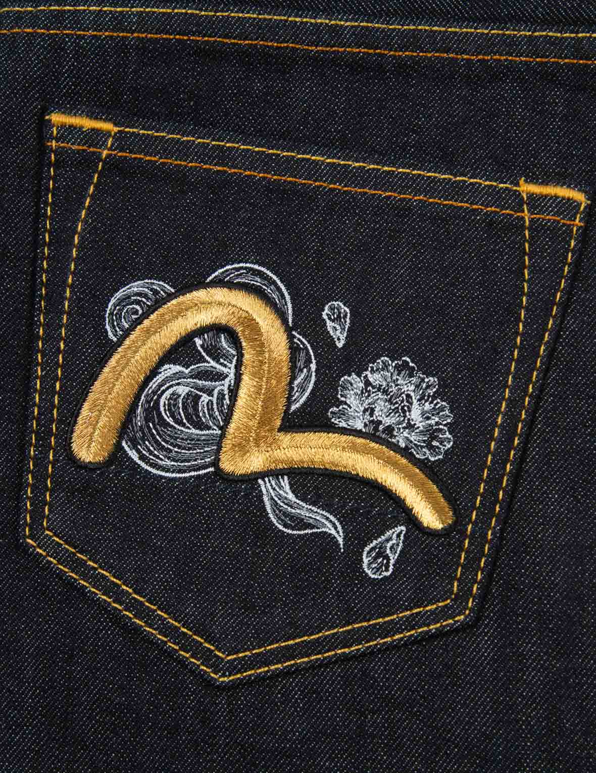 小海鷗刺繡牛仔短褲