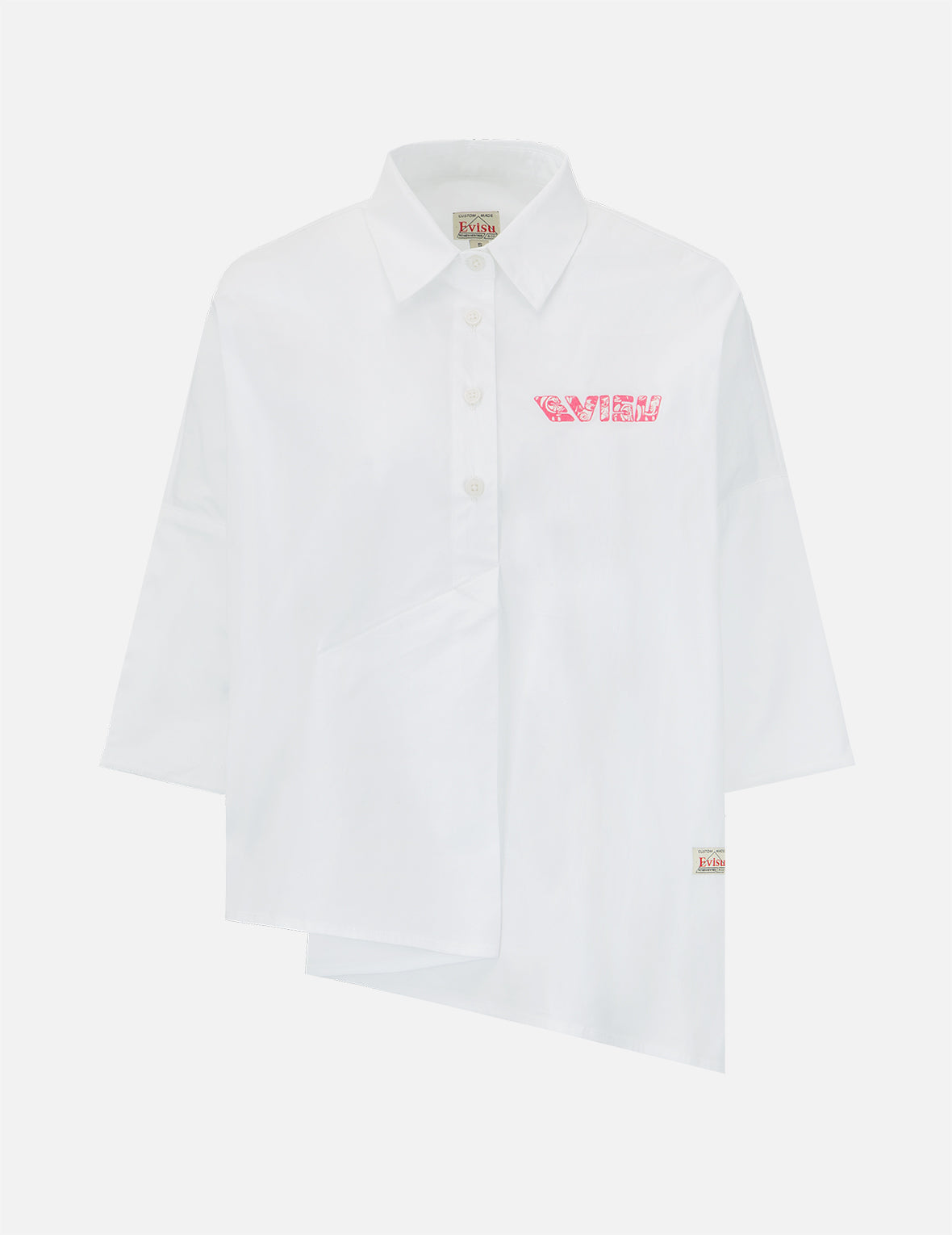 Asymmetric Mid-Sleeve Shirt