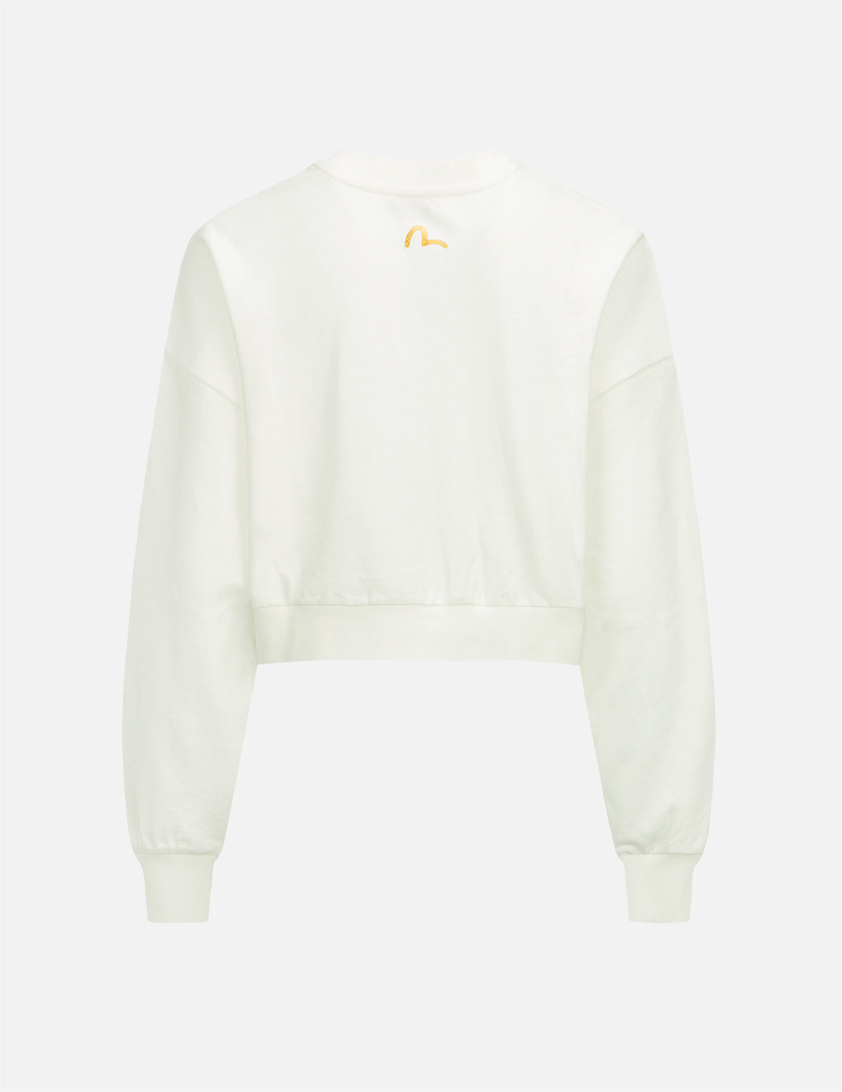 Kamon Brocade Appliqué Cropped Sweatshirt