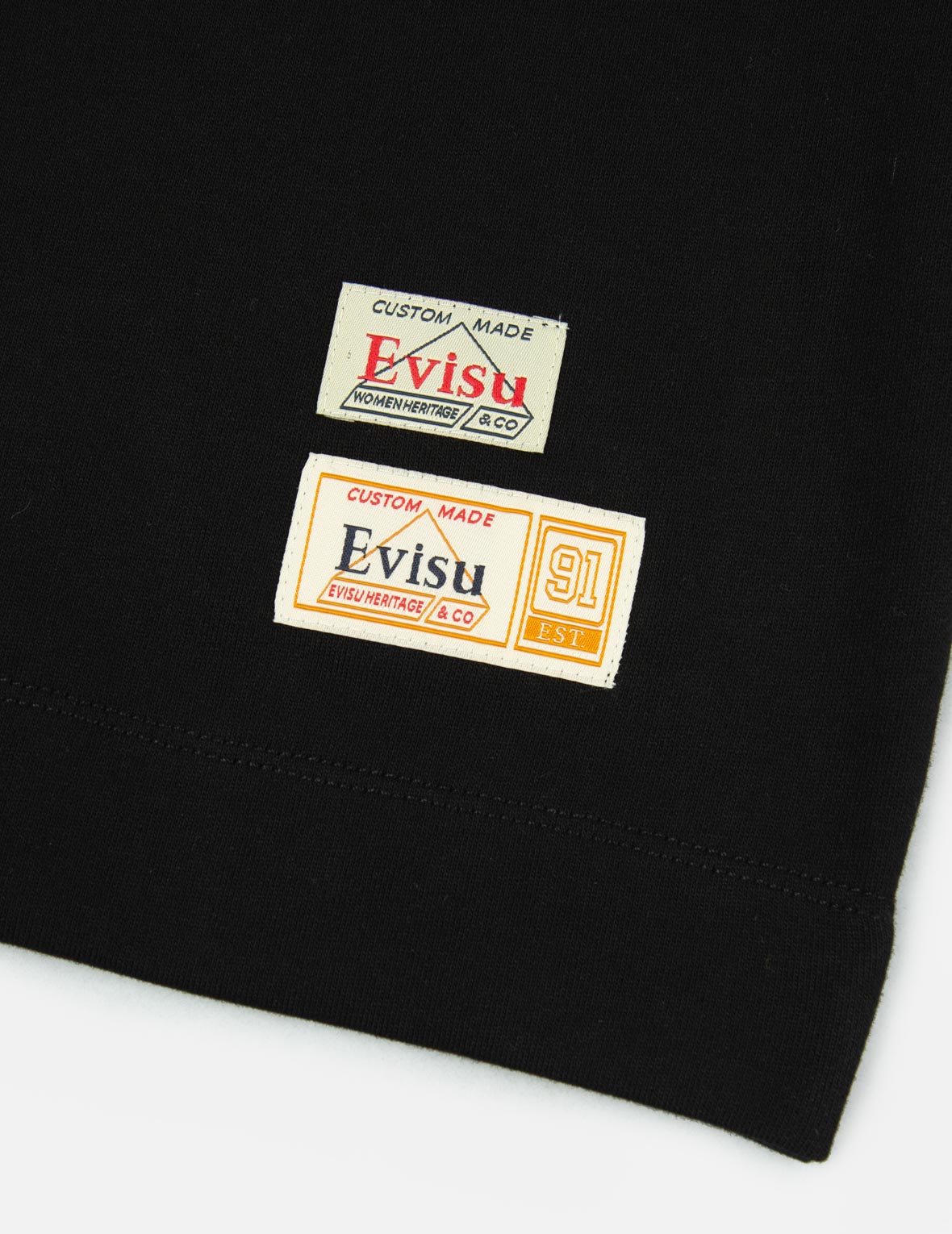 Kamon and Logo Print Drop-shoulder Cropped Sweatshirt