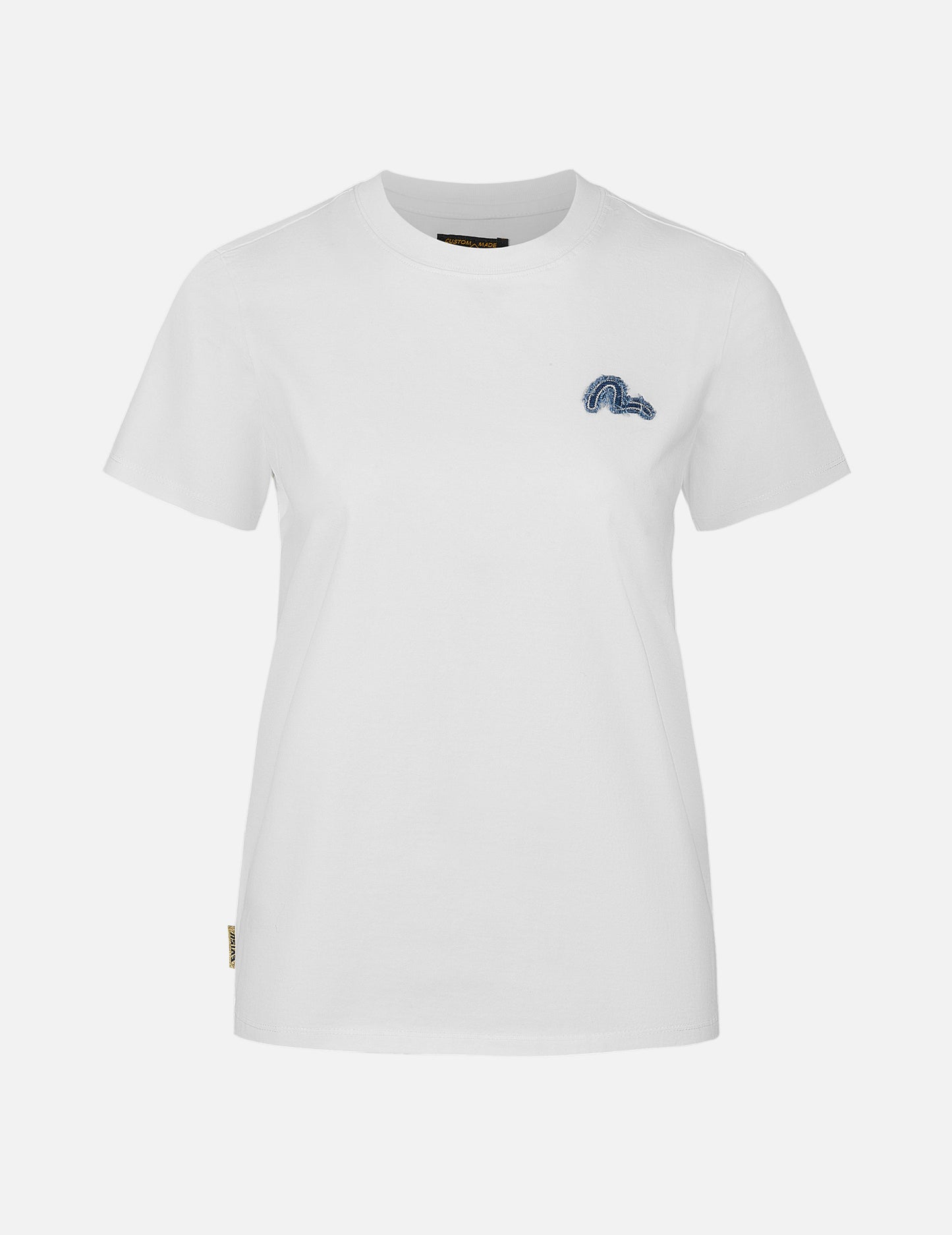 Deconstructed Denim Applique Embroidery Regular Fit T-Shirt