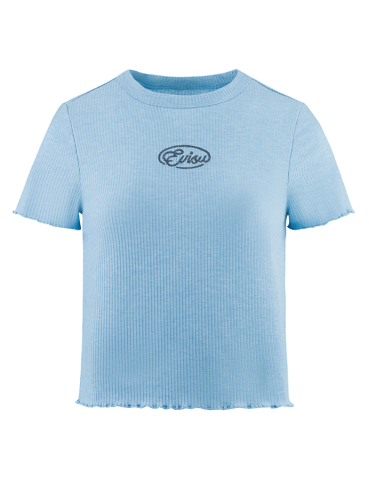 Rope Twist Logo Embroidery Fashion Fit T-shirt