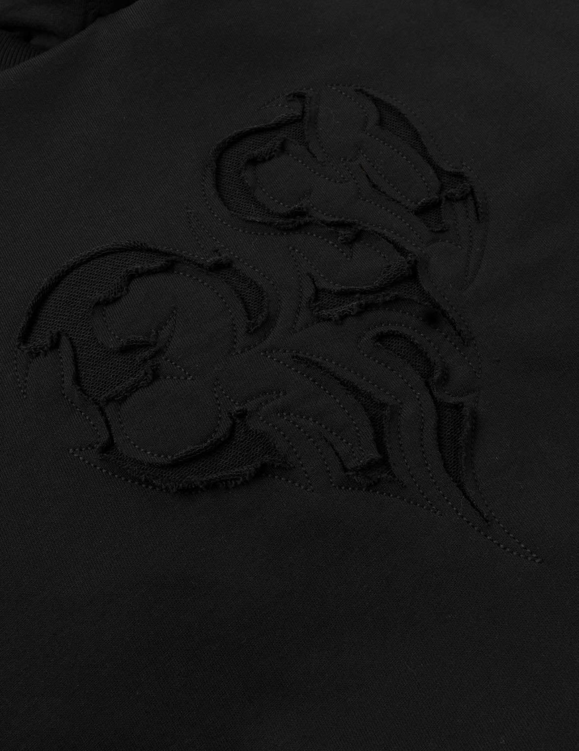 Reversed Fabric Patched Sweatshirt