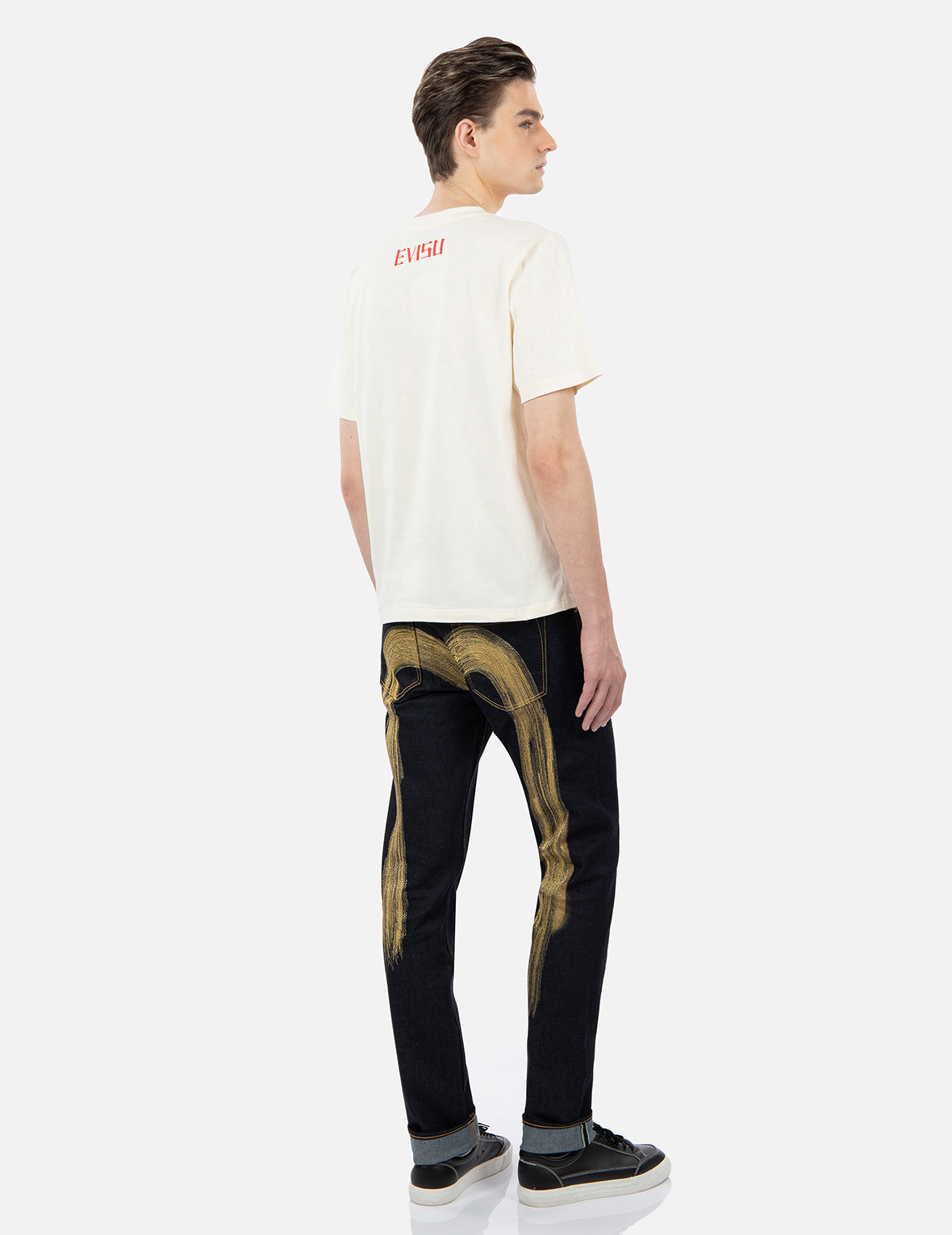Seagull Print and Kamon Embroidery T-shirt