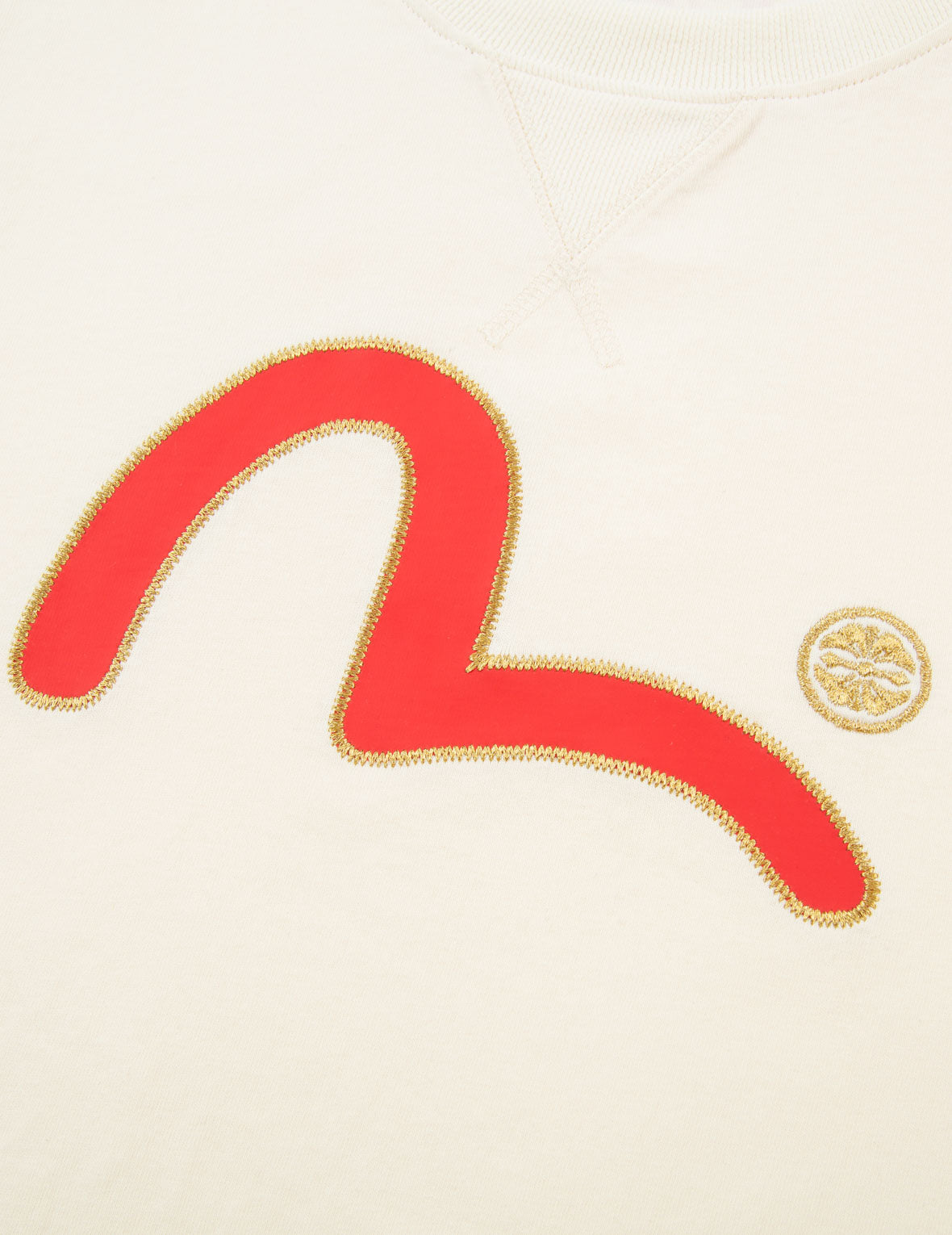 Seagull Print and Kamon Embroidery T-shirt