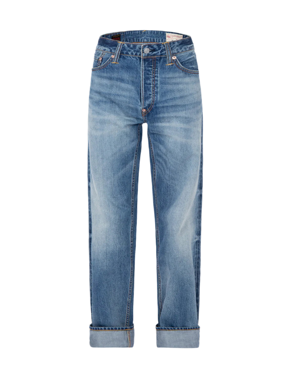 大Ｍ印花闊腳牛仔褲 #2000