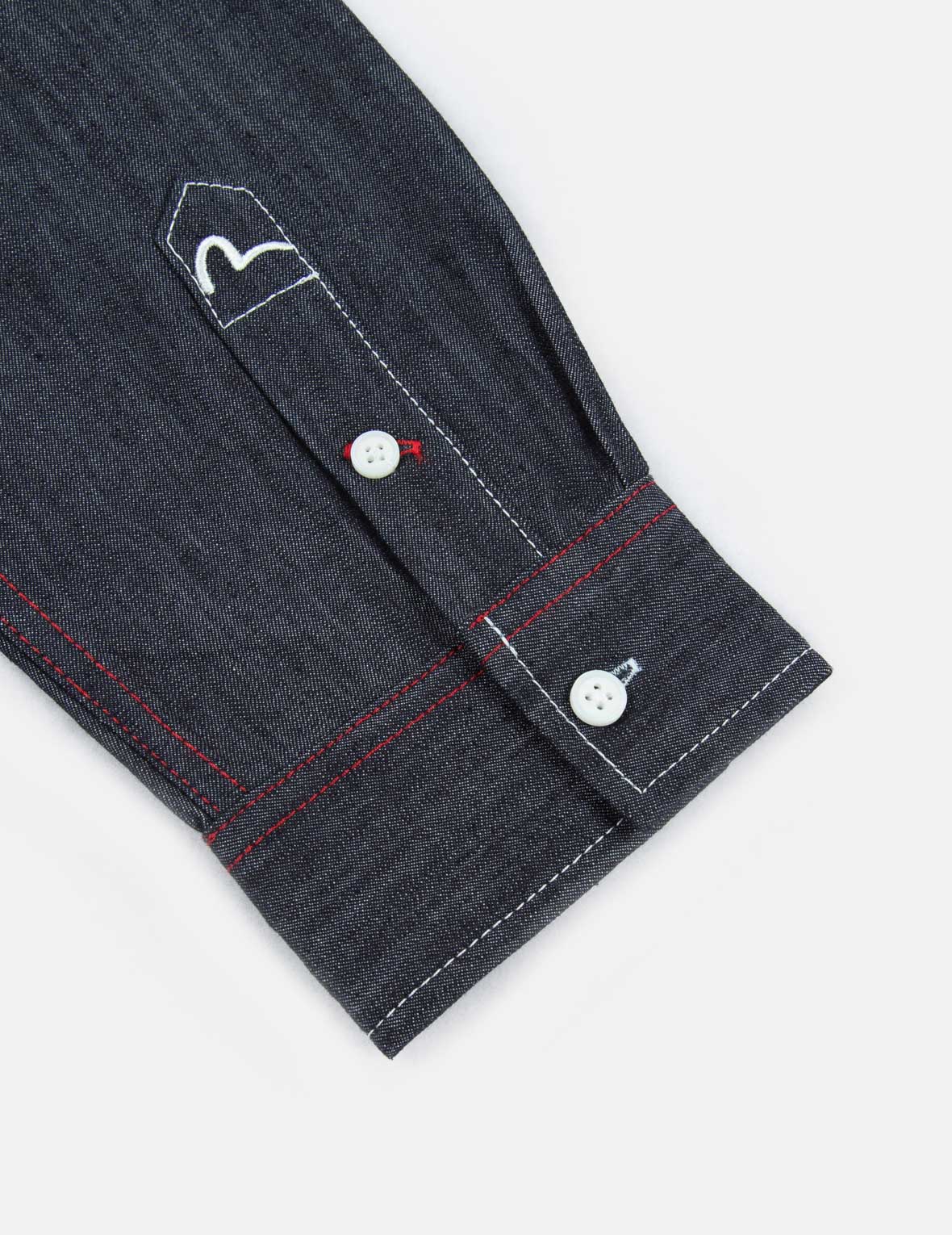Seagull Print Denim Shirt