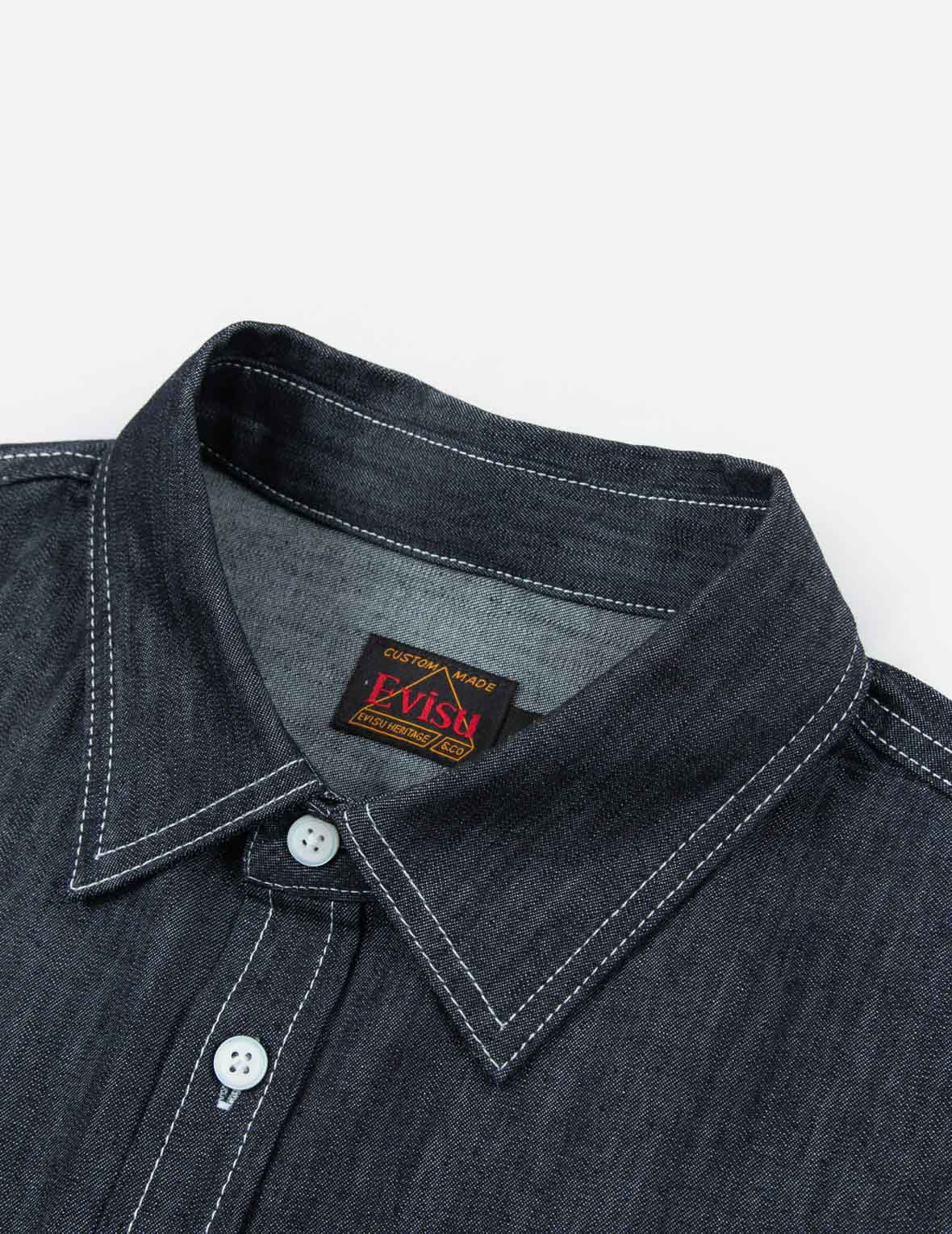 Seagull Print Denim Shirt