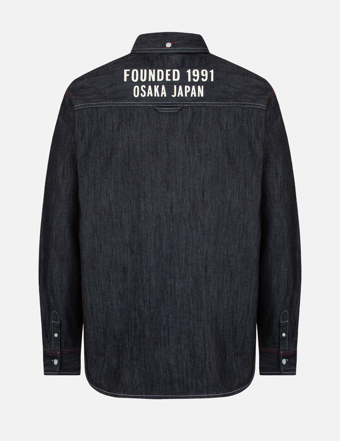 Seagull Print Denim Shirt