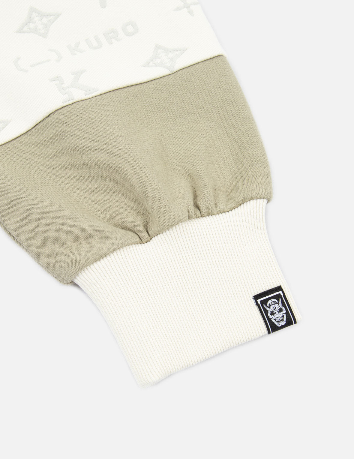 Monogram Print Colorblock Sweatshirt